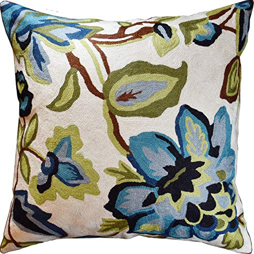 Cream French Floral Pillow