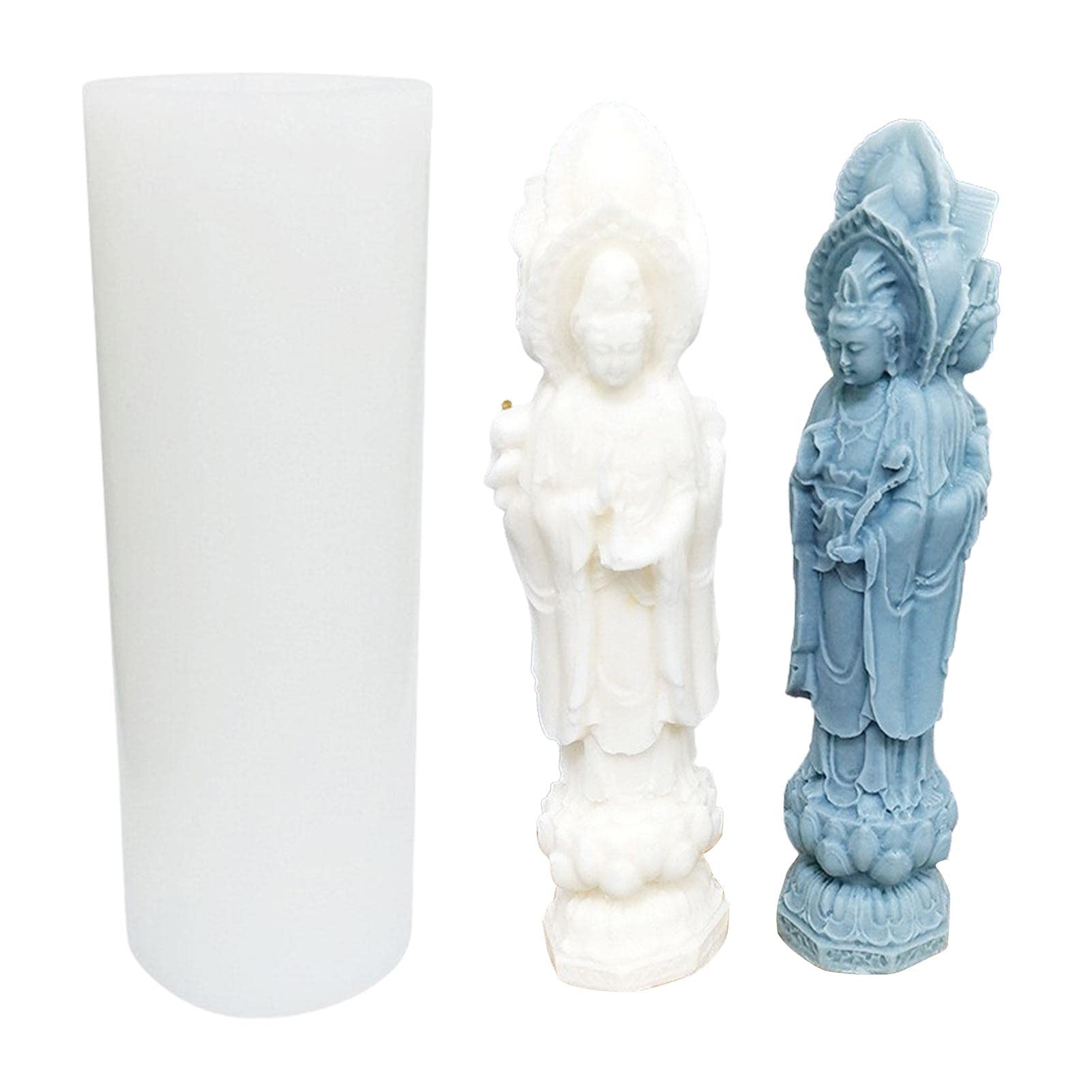 BAODAN 3D Buddha Silicone Candle Molds for DIY Handmade Candles - Home Decor, Buddha Statue Resin Molds for Aromatherapy & Gypsum Crafts - Perfect for Meditation Spaces, Yoga Rooms & Spiritual Gifts