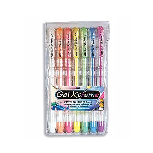 Yasutomo Gel Xtreme Pastel Pens - 7 Color Set of Soft Pastel Gel Pens for Journaling, Scrapbooking & Art Projects | Smooth Writing Pastel Gel Markers for Bullet Journals, Coloring Books & DIY Crafts