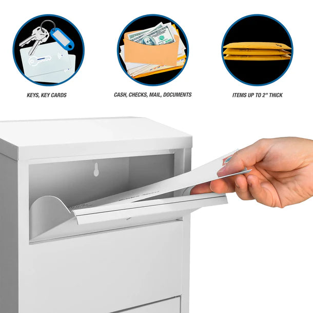 Barska CB13956 Large Locking Wall Mount Drop Box - Secure Storage for Valuables - Perfect for Home, Office, and Outdoor Use