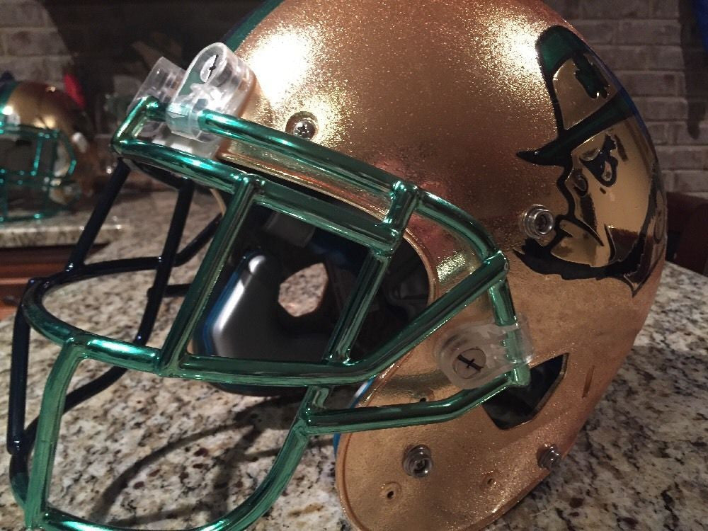 Authentic Notre Dame Football 2015 Shamrock Series Game-Worn Helmet #36 - Collector's Edition for Sports Memorabilia & Irish Football Fans