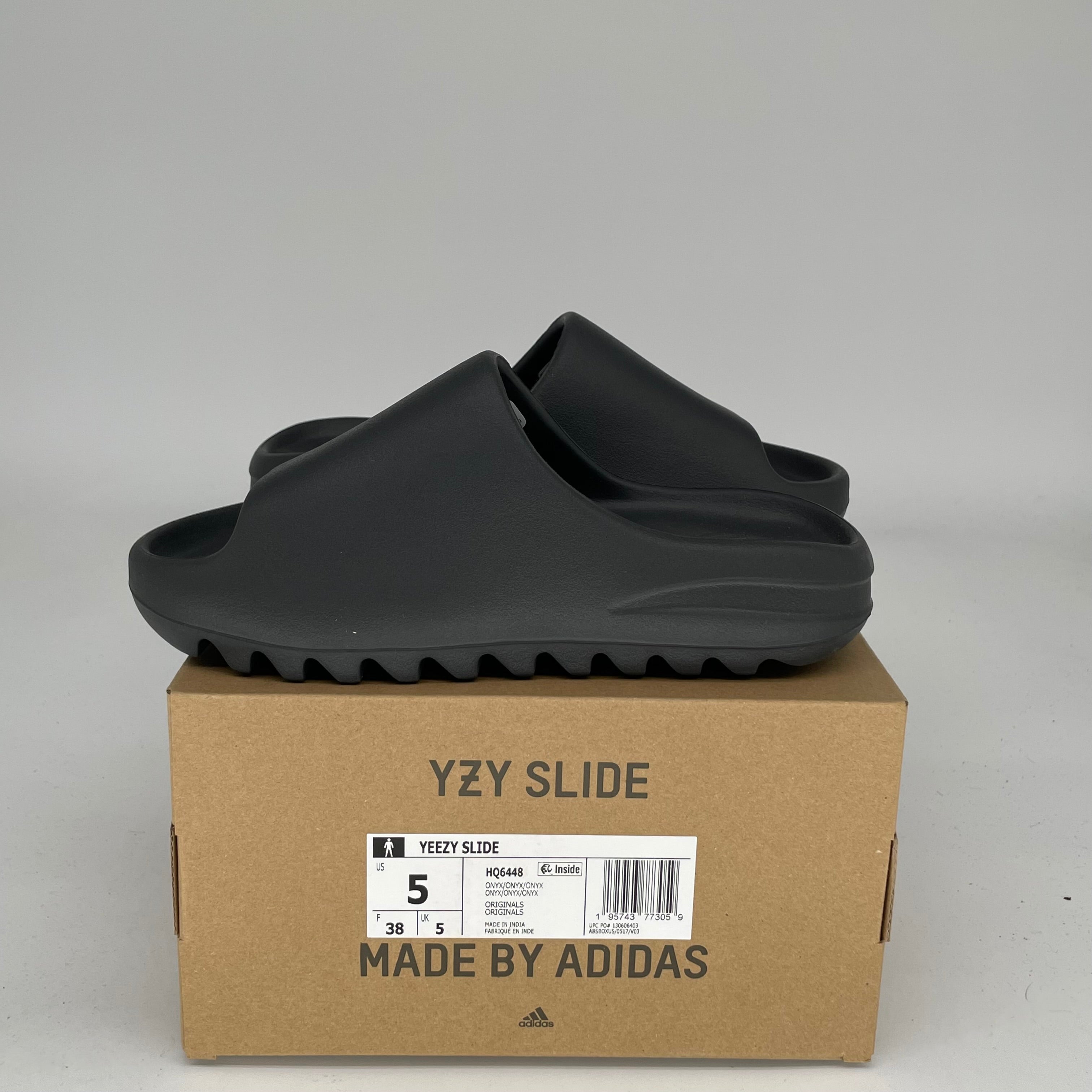 Adidas Yeezy Slide Onyx - Size 5 Men's/Women's Comfortable Slides (HQ6448) | Perfect for Beach, Pool, Gym & Casual Wear