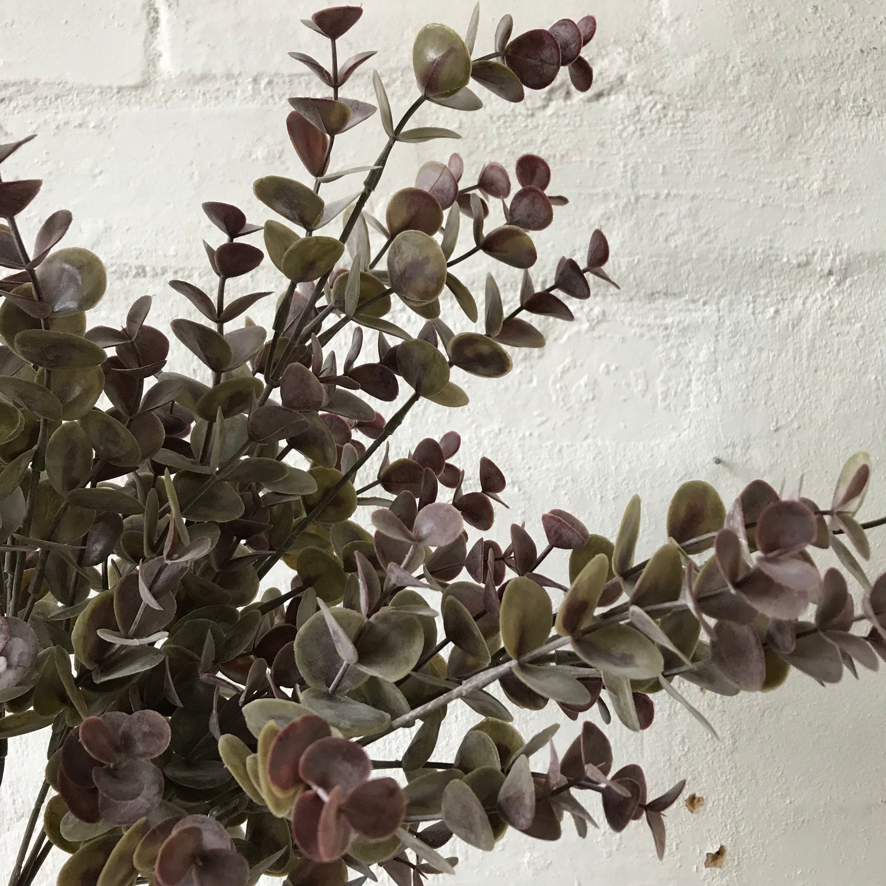 Artificial Purple Eucalyptus Bush - 2 Stems for Home Decor, Wedding Centerpieces, and Floral Arrangements | Realistic Faux Greenery for DIY Crafts and Seasonal Displays