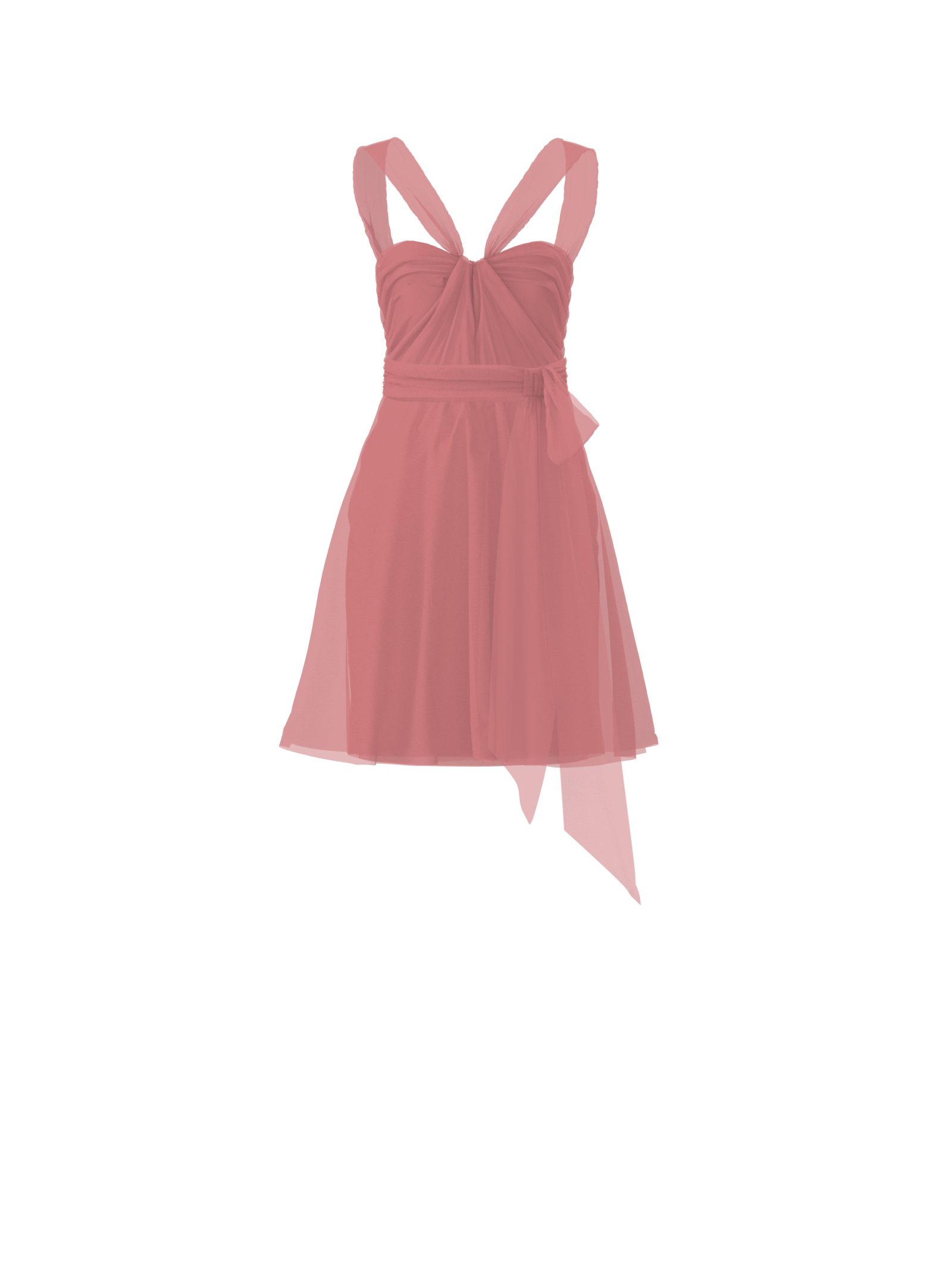 Elegant Cerisa Bodice with Carla Skirt and Sash Belt in Rose - Perfect for Weddings, Prom, and Formal Events