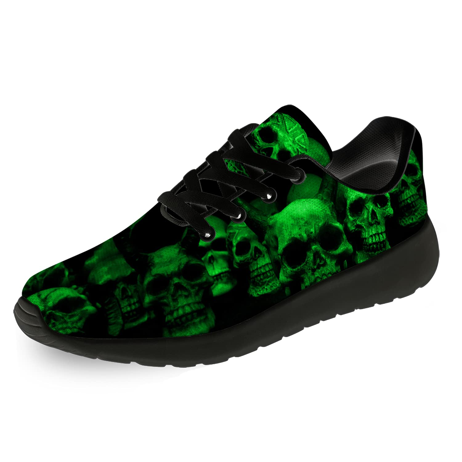 **Ciadoon Skull Print Running Shoes for Men & Women - Lightweight Breathable Athletic Walking Tennis Sneakers - Jogging Golf Shoes - Perfect Gift for Sports Enthusiasts - Ideal for Gym, Workouts & Casual Wear**
