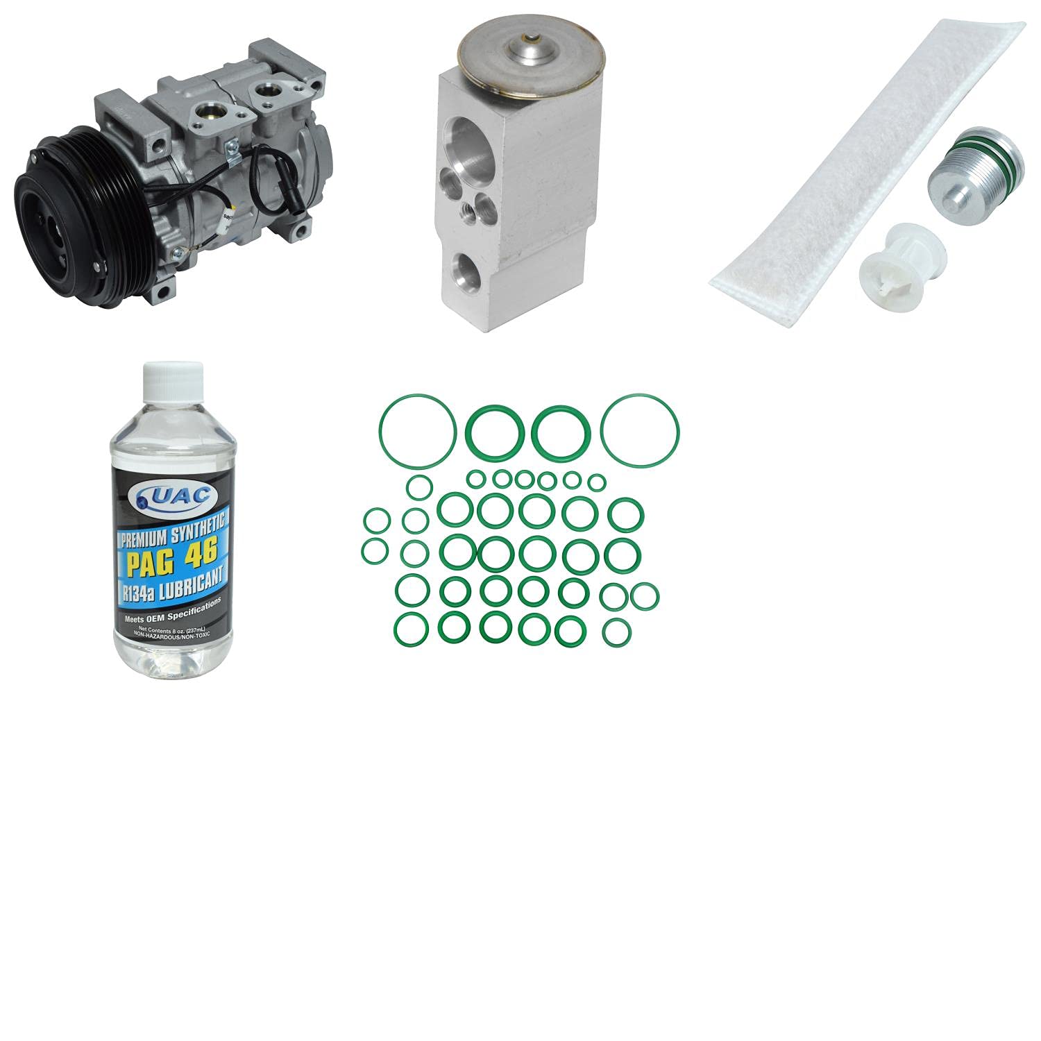HVAC A/C Compressor Replacement Kit - Compatible with Multiple Car Models | High-Performance Auto Air Conditioning System | Perfect for Summer Car Maintenance & AC Repair