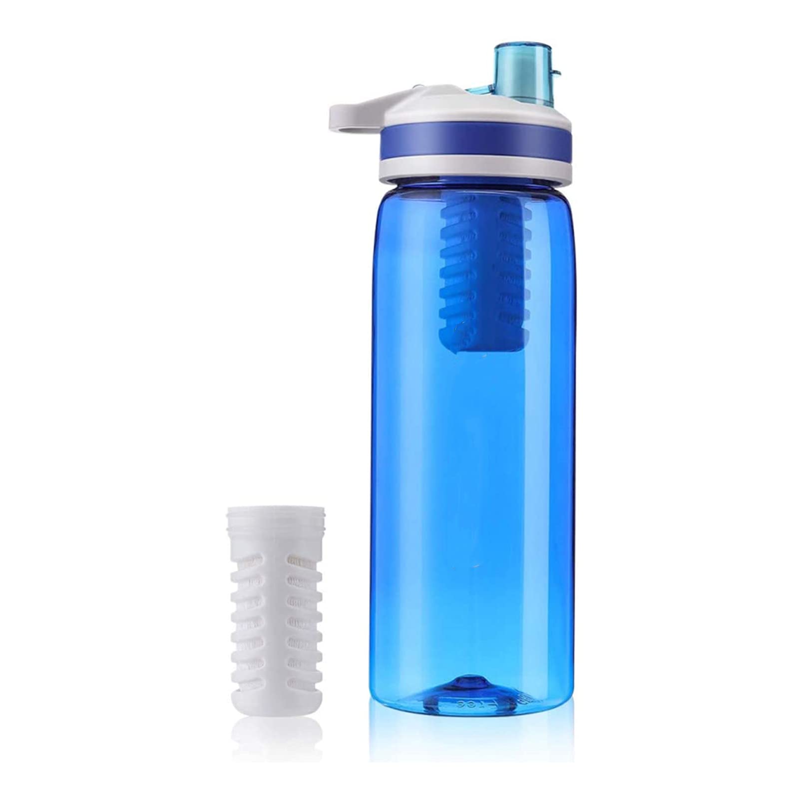 MengK Sports Water Bottle - 770ml BPA Free Water Bottle with Filter & Straw for Hiking, Camping, Backpacking, Travel - Leakproof & Durable for Outdoor Adventures, Gym Workouts & Daily Use
