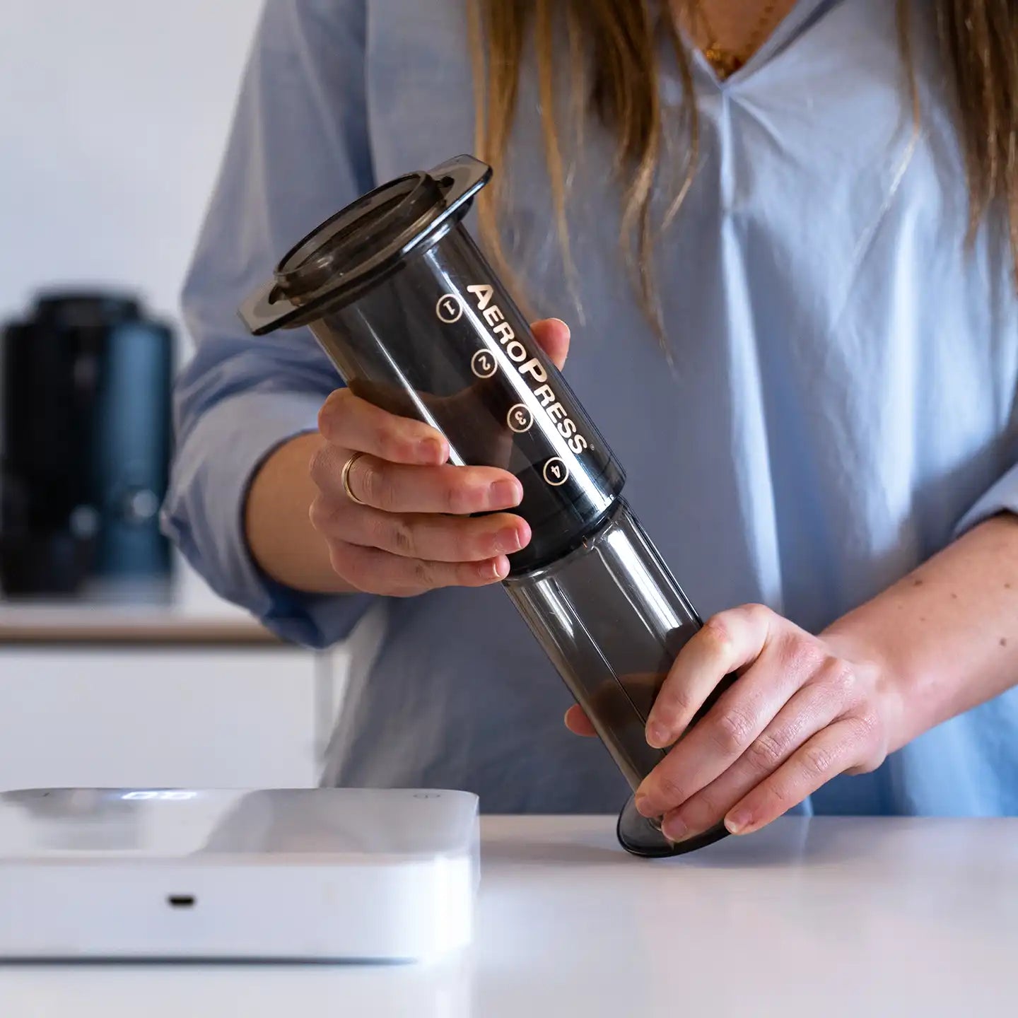 AeroPress Coffee Maker - Portable Espresso Machine for Travel, Camping & Home Brewing - Perfect for Coffee Lovers & Outdoor Enthusiasts
