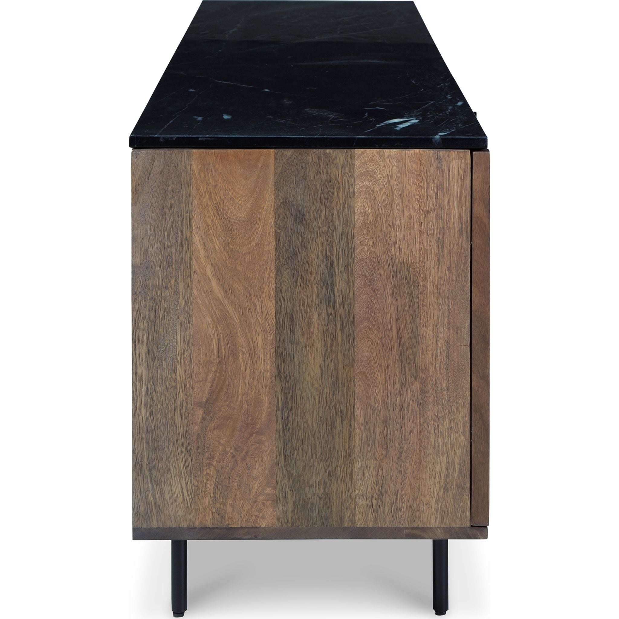 Barnford Accent Cabinet - Modern Brown & Black Storage Side Table for Living Room, Bedroom, or Entryway - Stylish Home Decor Furniture