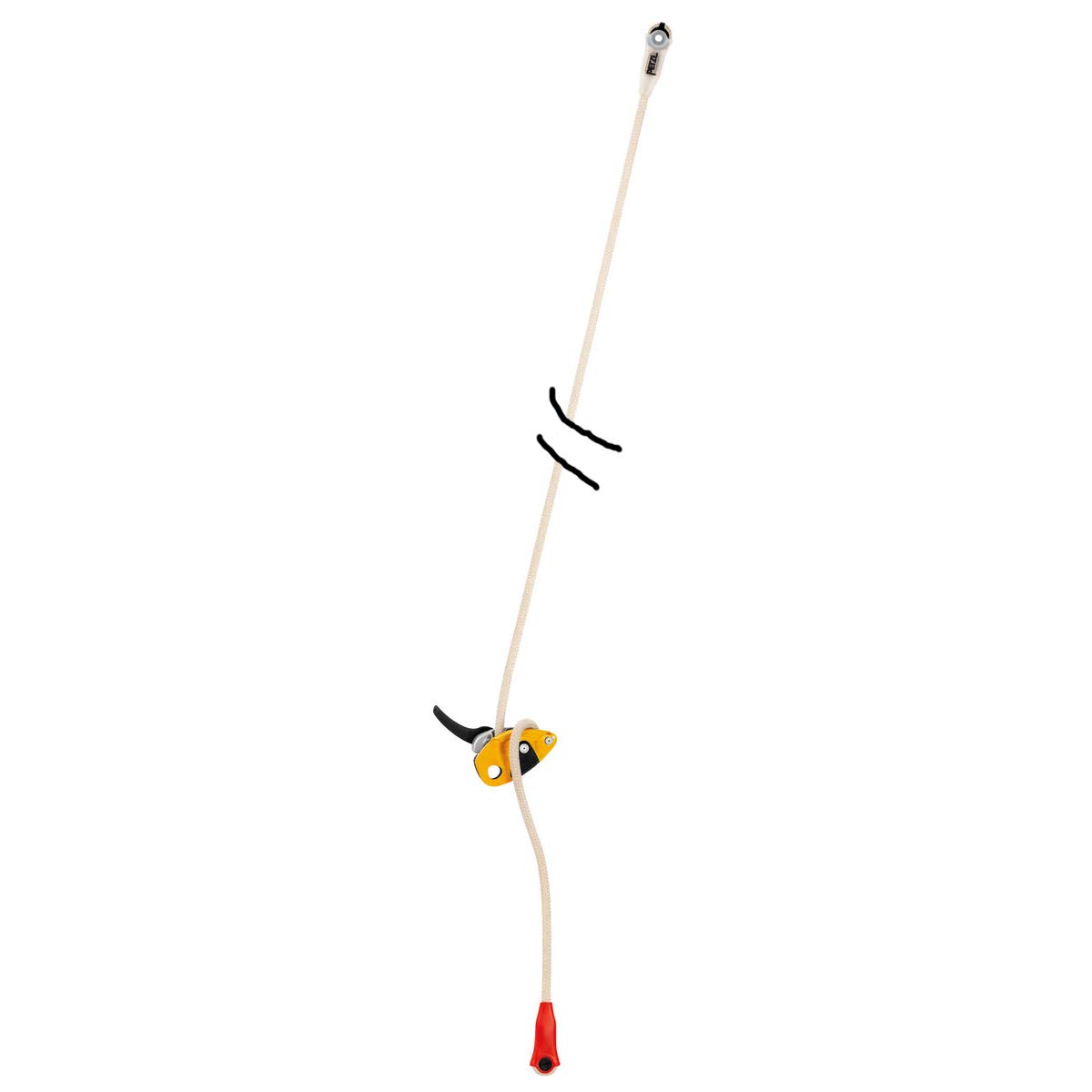 PETZL GRILLON Plus Adjustable Safety Lanyard - 3M/9.8ft ANSI Certified Fall Protection Equipment for Climbing, Construction & Work at Height