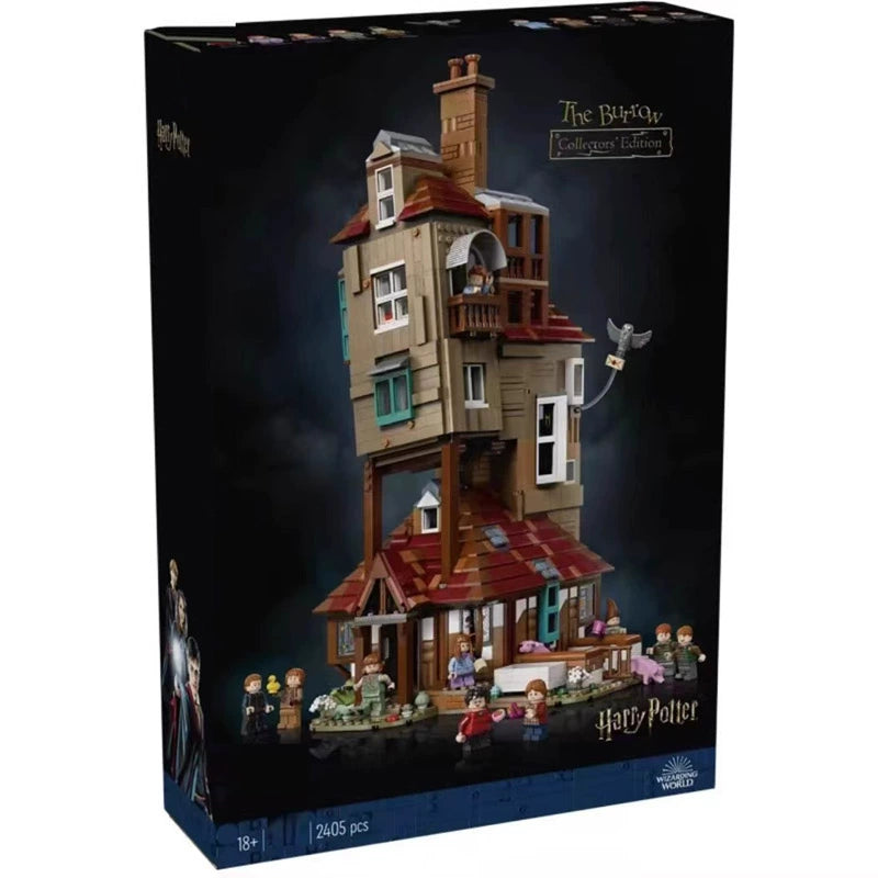 2405-Piece The Burrow Collectors' Edition Building Set - Harry Potter Wizarding World LEGO-Compatible Bricks for Adults & Kids, Perfect for Display, Gifts & Creative Play