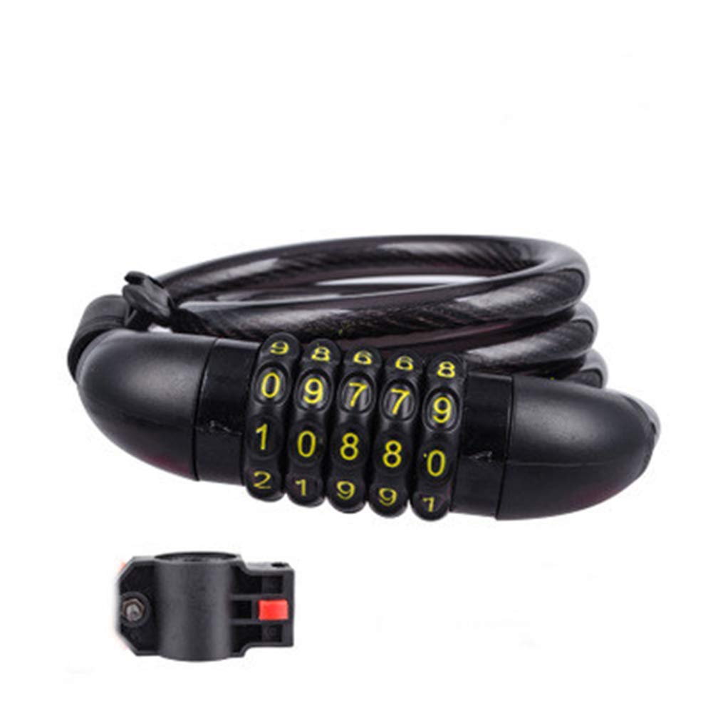 **Self-Coiling Combination Bike Lock for Women - 0.47