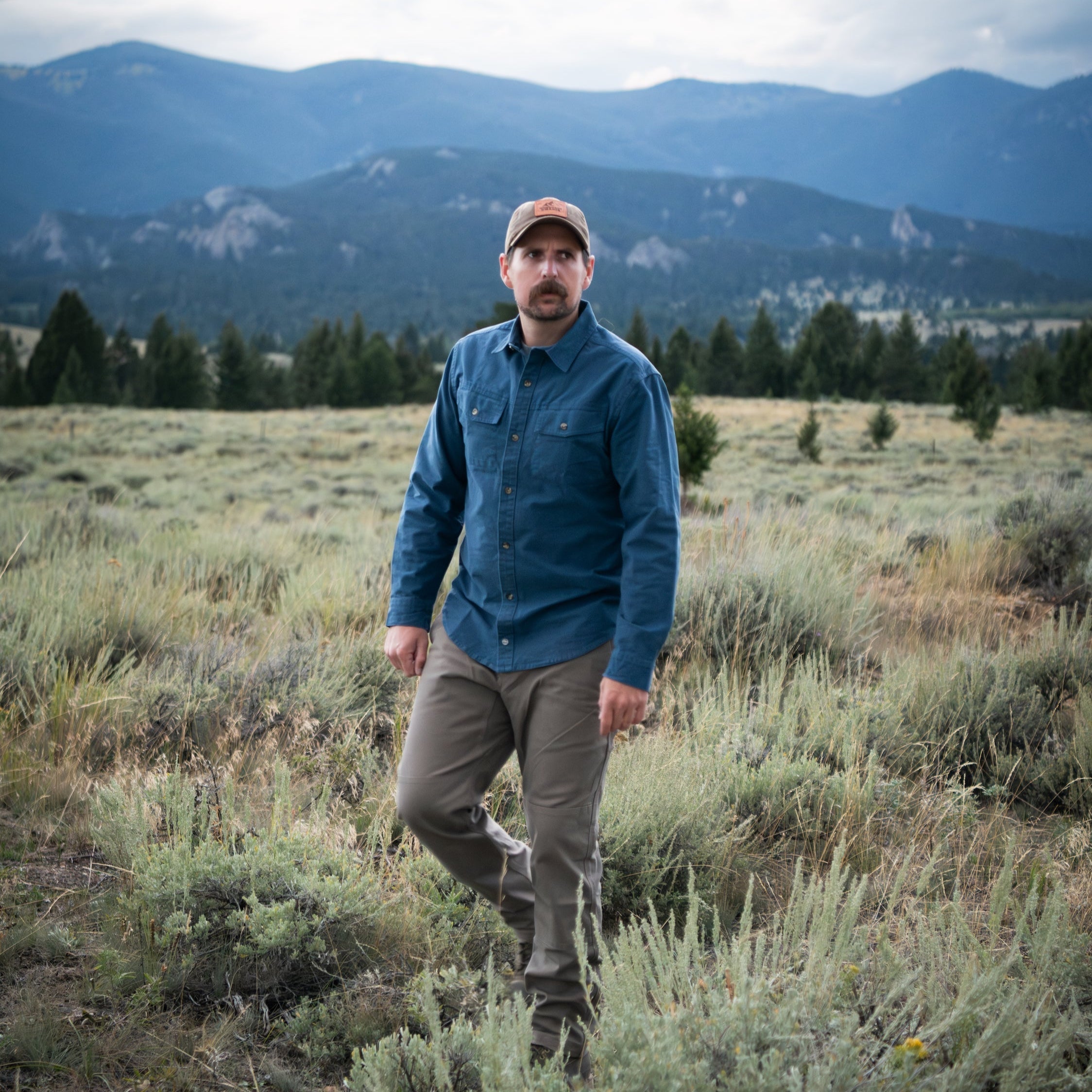 Hamilton Chamois Shirt for Men - Soft Flannel Work Shirt with Chest Pocket - Durable Outdoor Shirt for Hiking, Camping & Casual Wear