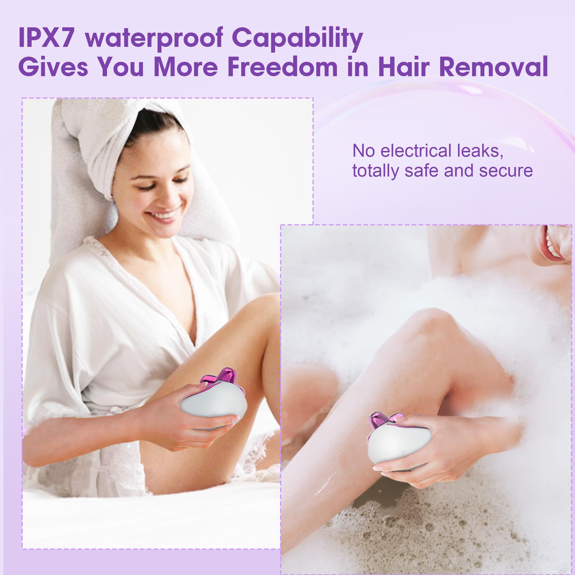 Rechargeable Waterproof Electric Razor for Women - Portable Leg & Body Hair Trimmer, Dry & Wet Use Shaver - Perfect for Travel, Gym & Home Use
