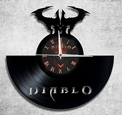 Diablo Game Vinyl Record Wall Clock - Kids Room Decor Gift for Gamers & Nursery