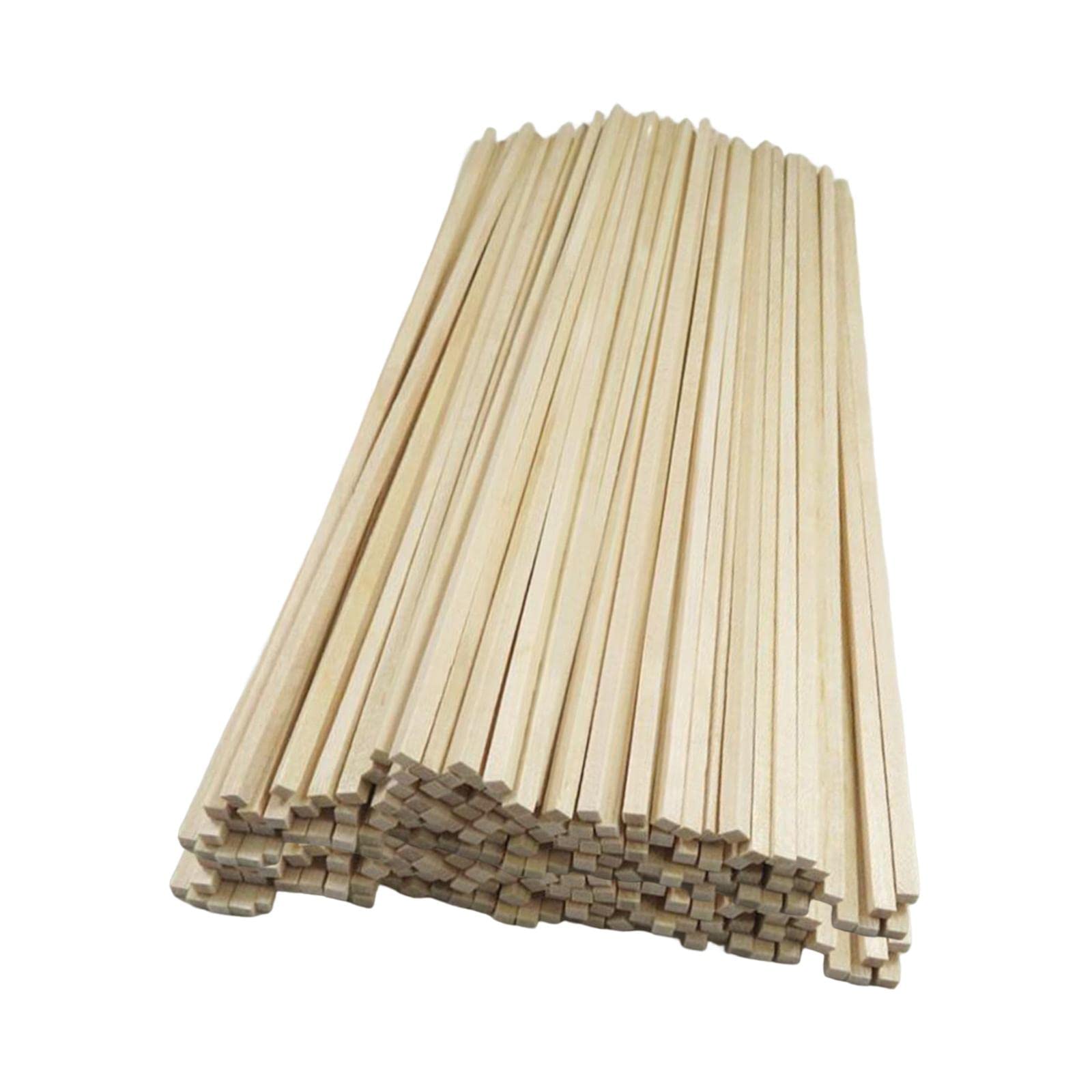 LOOM TREE® 100Pcs Unfinished Wooden Craft Sticks for DIY Projects, Model Building, and Woodworking - 250cm (98.4