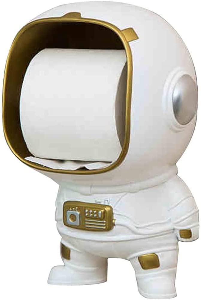 BE-STRONG Astronaut-Shaped Toilet Paper Holder - Creative Wall-Mounted Paper Towel Roll Dispenser for Bathroom, Bedroom, Kitchen & Living Room - Space-Themed Home Decor for Modern Interiors