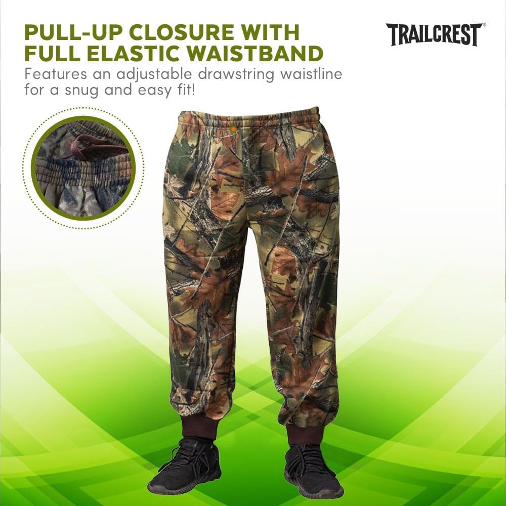 **Treel Boys Camo Jogger Sweatpants - Mossy Oak Pull-On Athletic Pants for Outdoor Play, Hiking & Casual Wear**