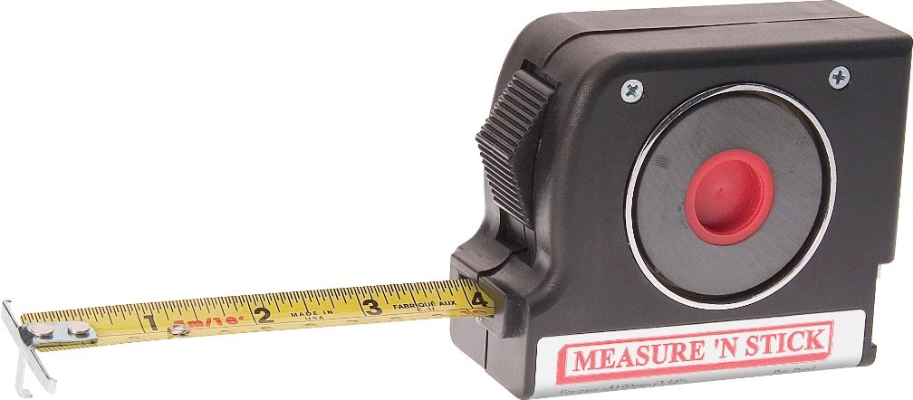 Steck Manufacturing 36000 Measure 'N Stick Tape - Black Adhesive Measuring Tape for DIY Projects, Home Improvement & Crafting