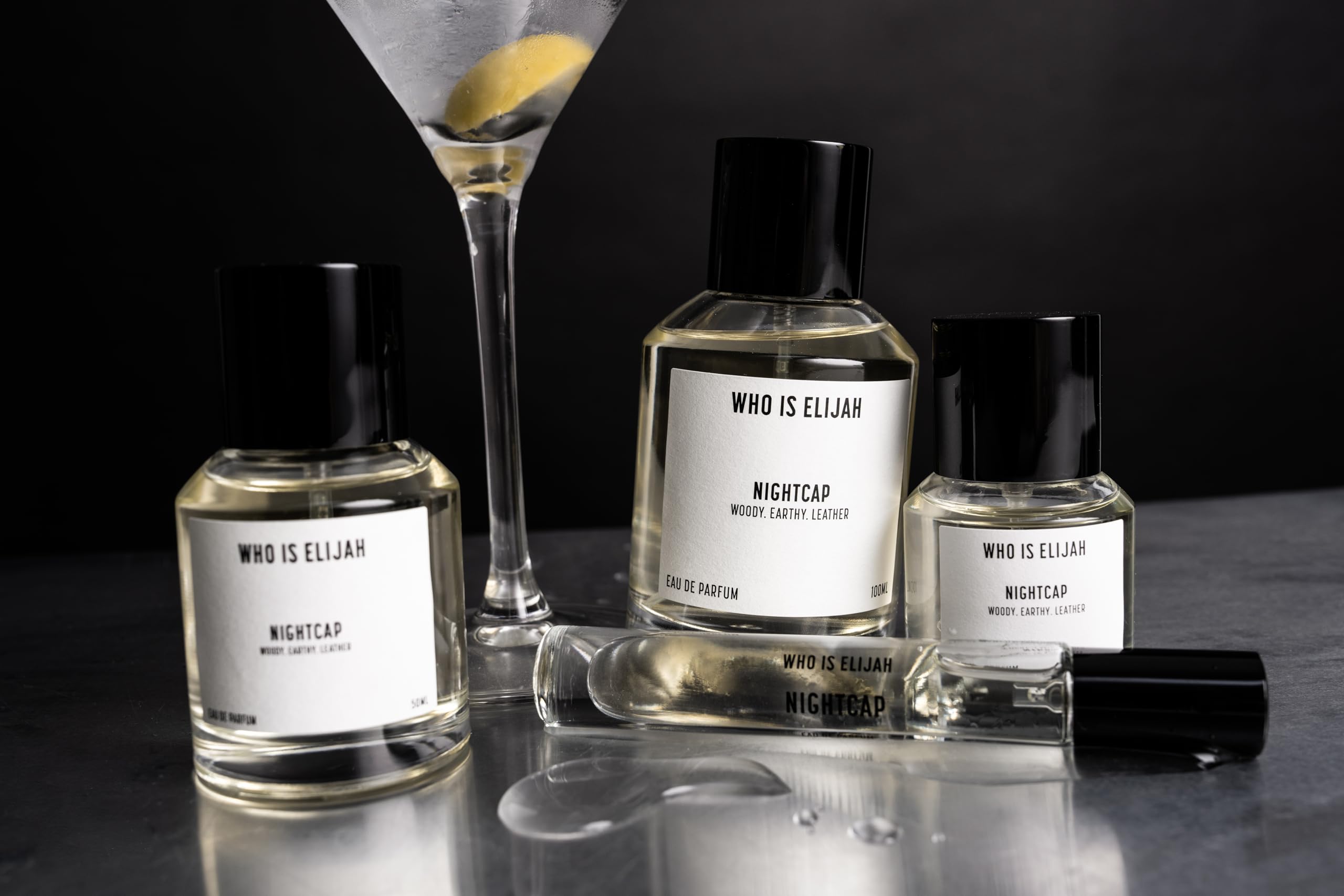 Nightcap Perfume for Men & Women - Unisex Woody Eau de Parfum with Pear, Cardamom, Violet, Orris Root & Sandalwood Notes - 3.4 Fl Oz Cologne Gift Set - Perfect for Date Nights, Office Wear & Special Occasions