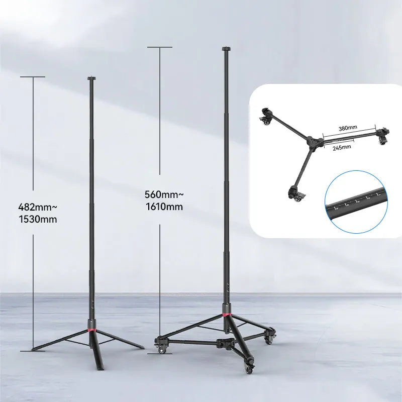 Ulanzi AT-03 Professional Portable Tripod with Dolly Kit - Perfect for Vlogging, Photography, and Video Shooting On-The-Go