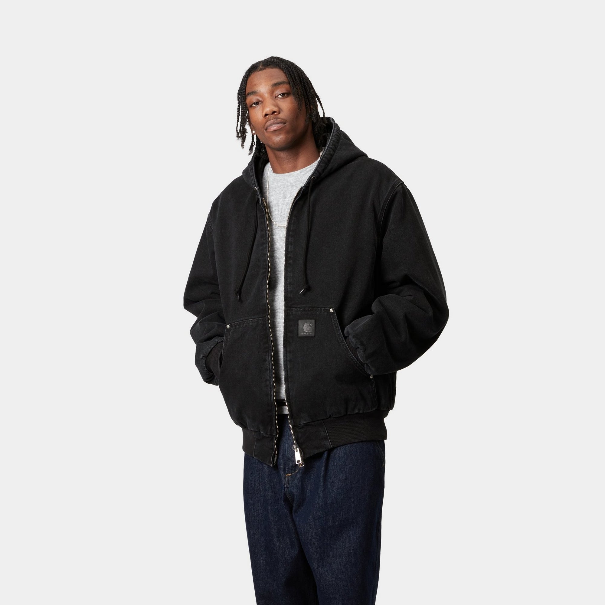 OG Active Rivet Jacket - Black Stone Washed Men's Vintage Denim Jacket for Casual Wear & Outdoor Adventures