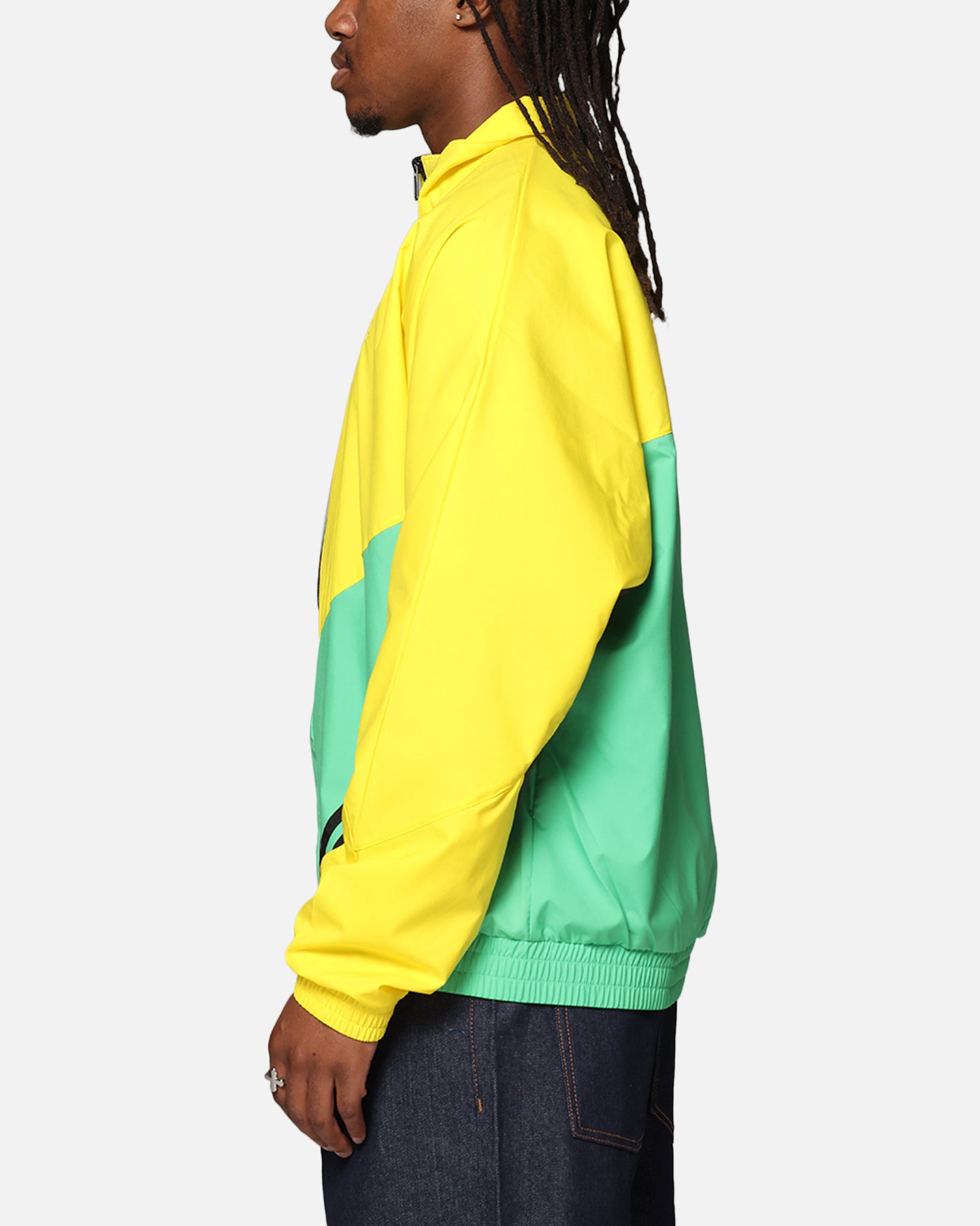 Adidas Originals Green and Yellow Track Jacket for Men - Lightweight Athletic Hoodie for Running, Gym & Casual Wear