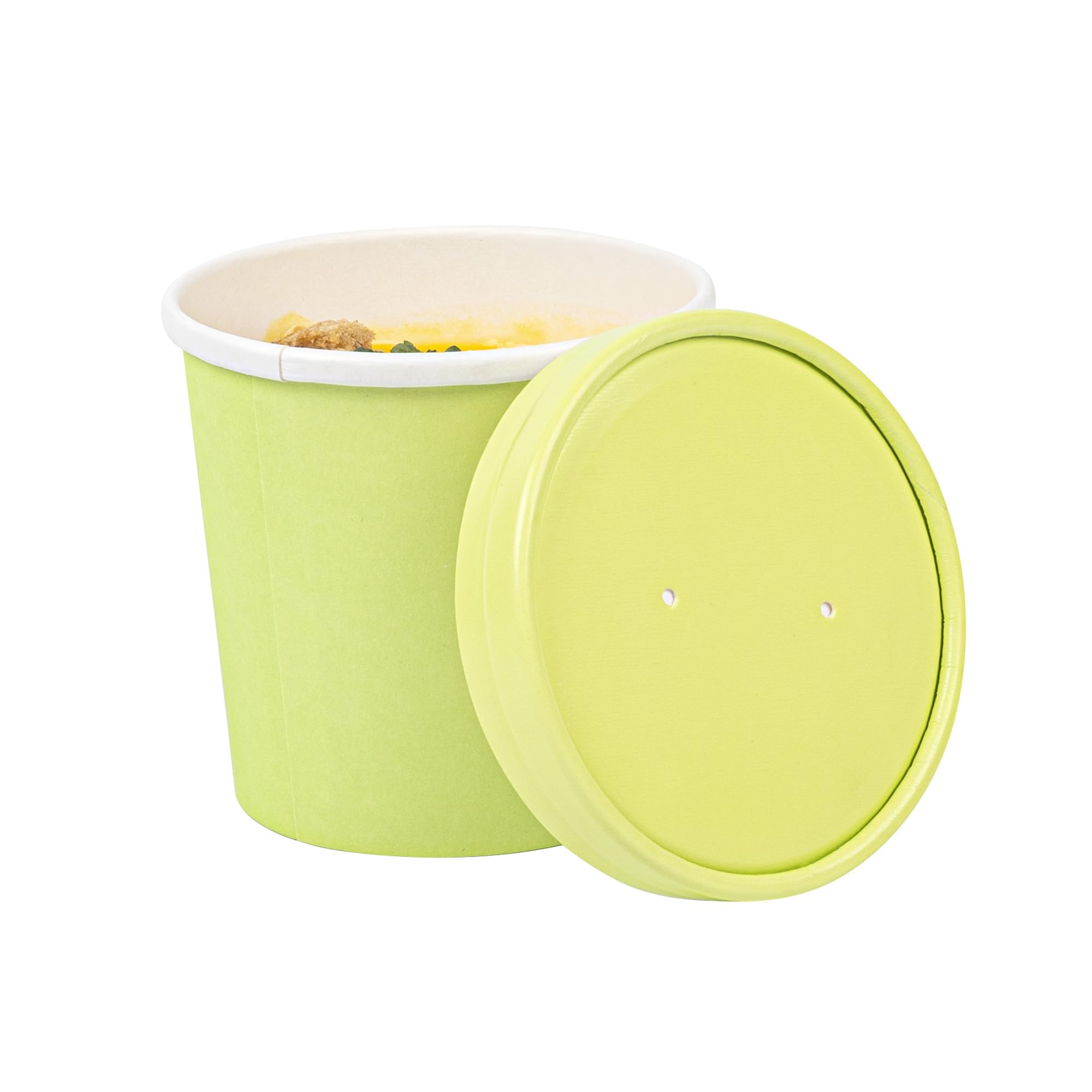 Restaurantware Bio Tek Vented Lids for 8/12 oz Soup Containers - 200 Pack | Microwave-Safe Eco-Friendly Paper Lids for Hot & Cold Foods | Perfect for Takeout, Catering, and Food Service Businesses