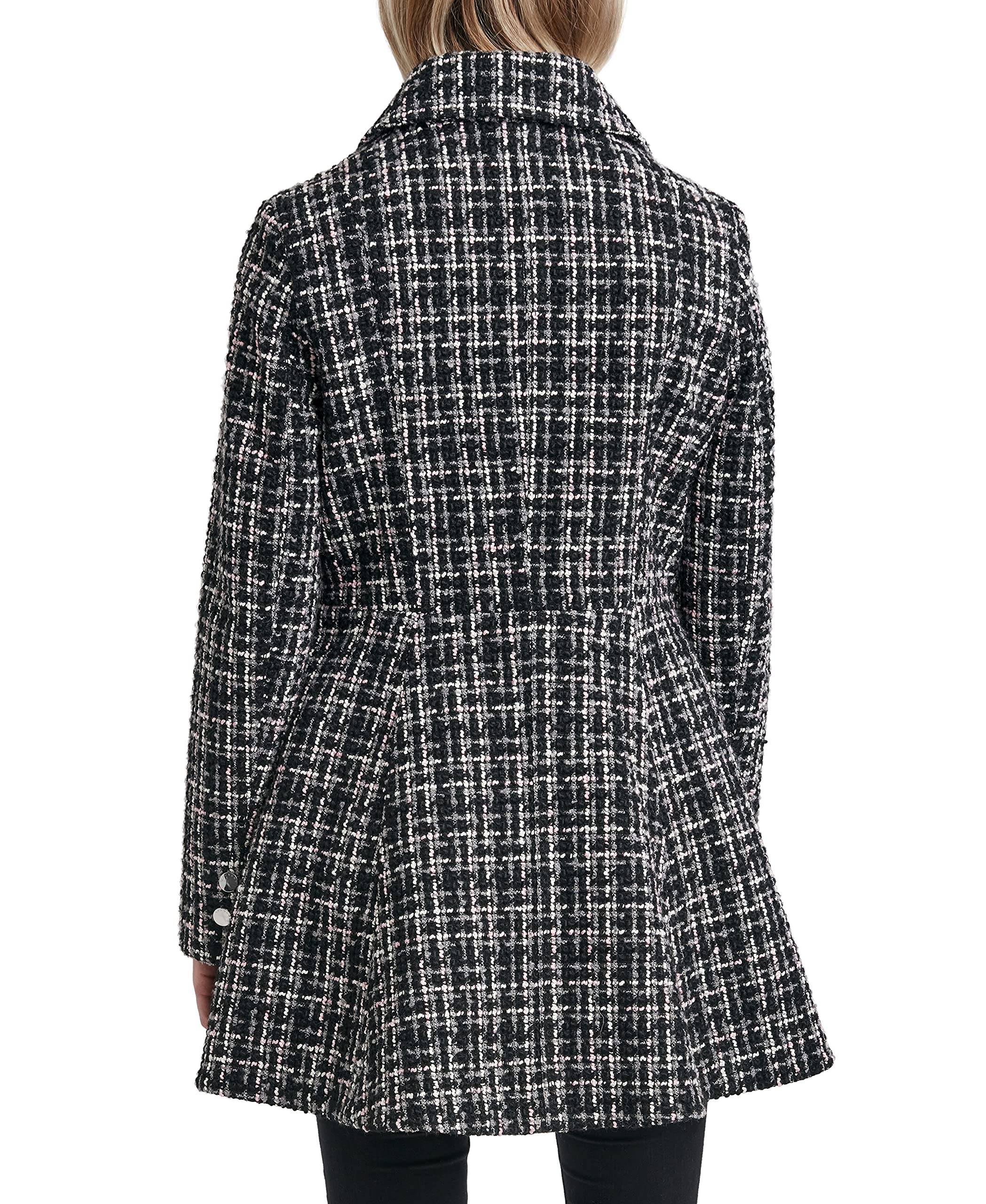 Shelli Segal Women's Fit & Flare Plaid Jacket - Stylish Casual Outerwear for Work, Dates & Fall Fashion