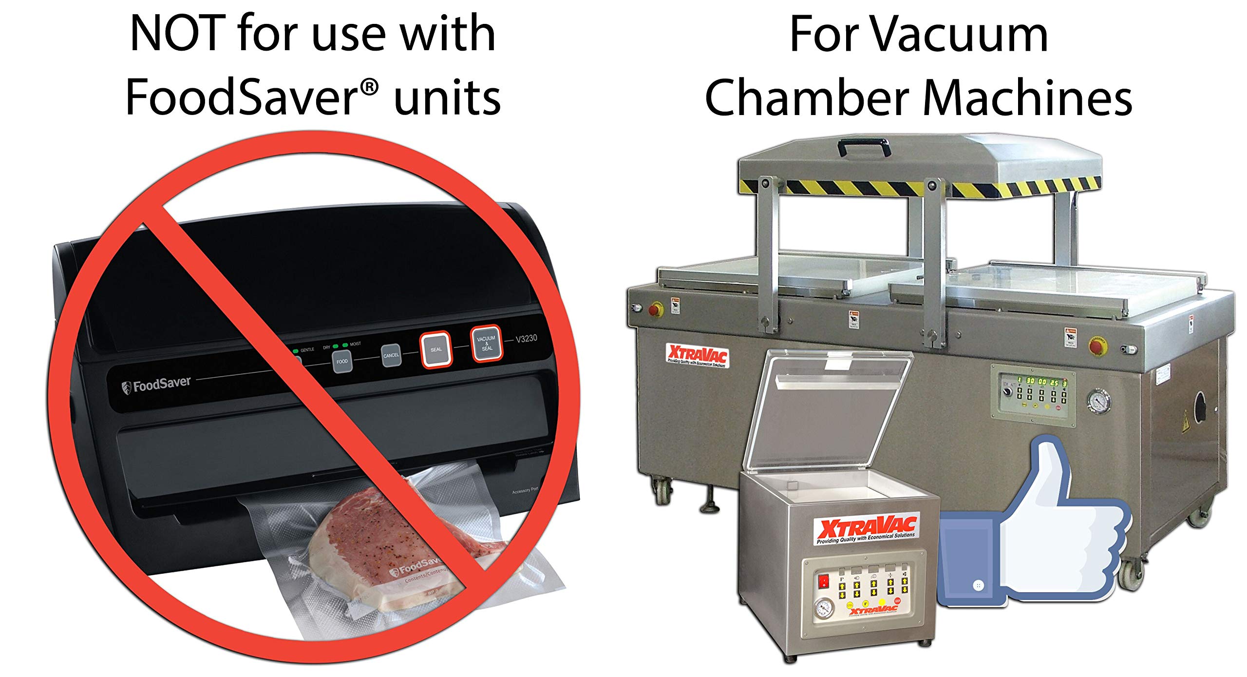 Vacuum Chamber Pouches - 3 Mil Thick - 8