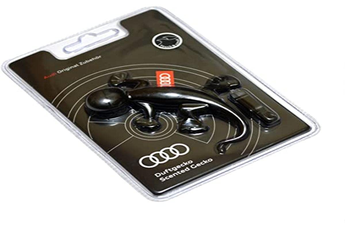 Audi Original Fragrance Dispenser - Scented Gecko Black 000087009D | Premium Car Air Freshener for Luxury Vehicles & Office Spaces