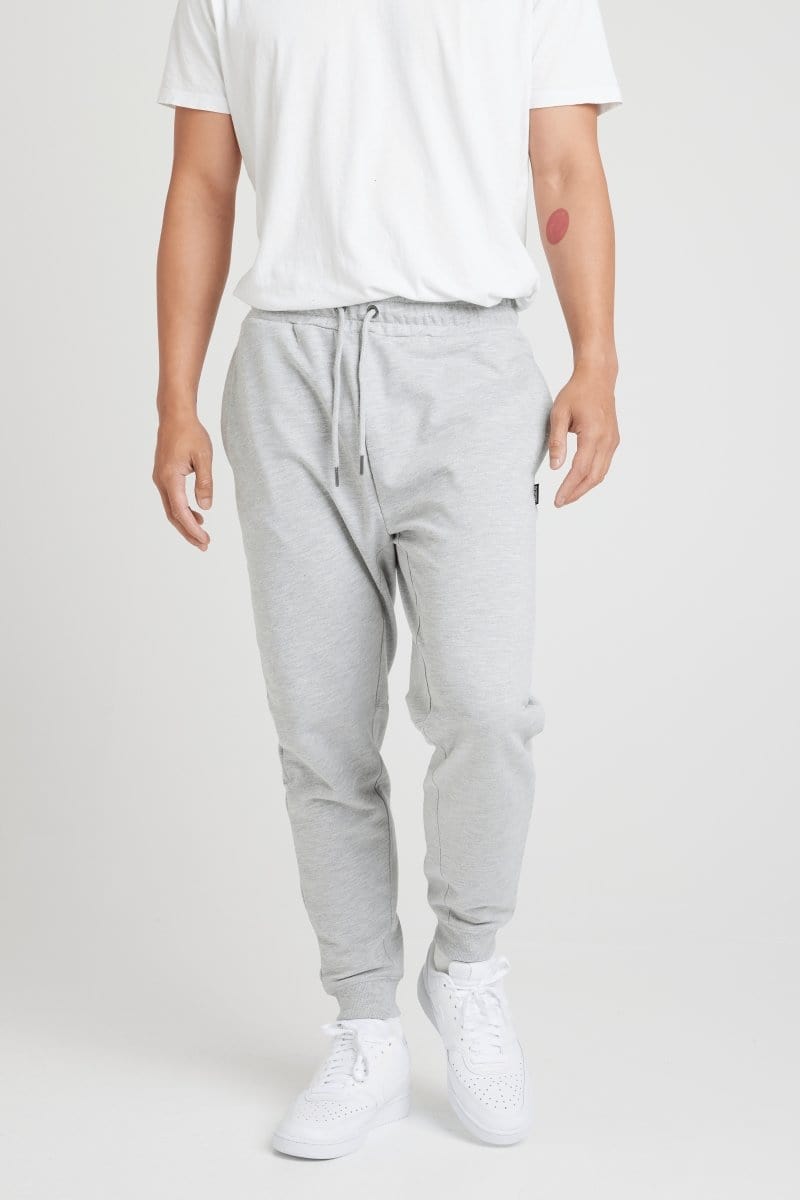 INSPORT Men's Boston Slim Fit Grey Track Pants - Lightweight Joggers for Running, Gym & Casual Wear