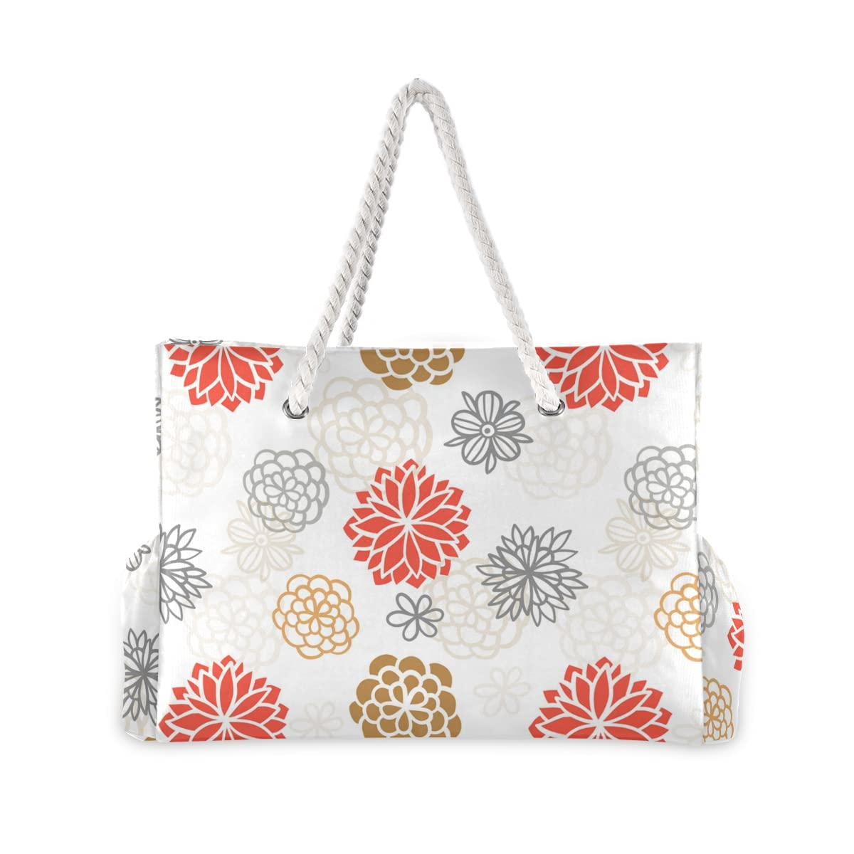 Senya Large Canvas Beach Tote Bag - Water Resistant Shoulder Bag for Women, Gym, Travel & Daily Use | Perfect for Pool Days, Shopping & Work Commute
