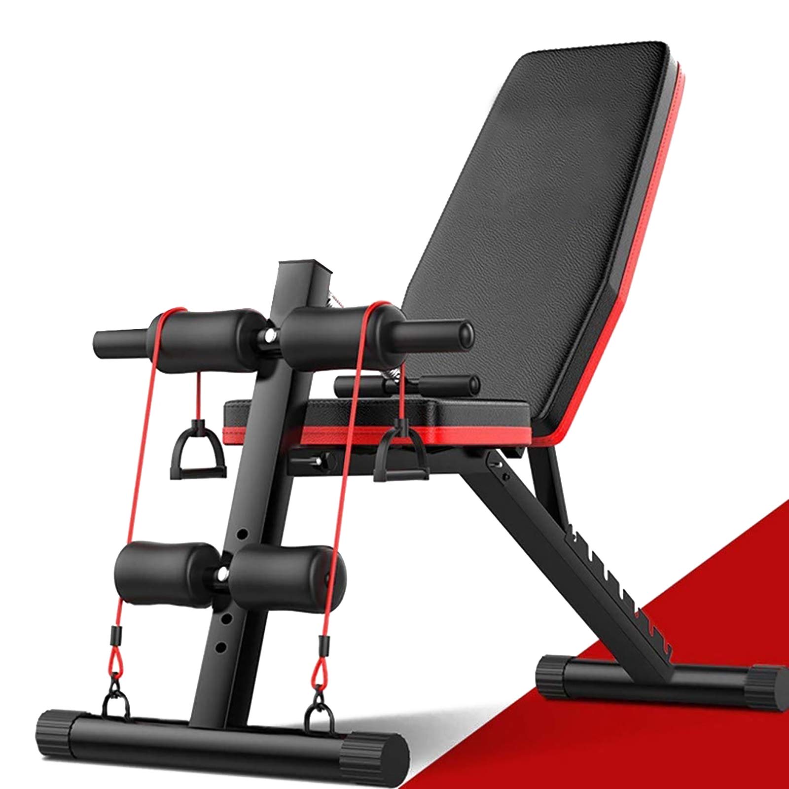 Yizc Adjustable Weight Bench - Foldable Roman Chair for Sit Ups, Incline & Decline Abs Workout, Dumbbell Press & Full Body Training - Perfect for Home Gym, Strength Training & Fitness Enthusiasts