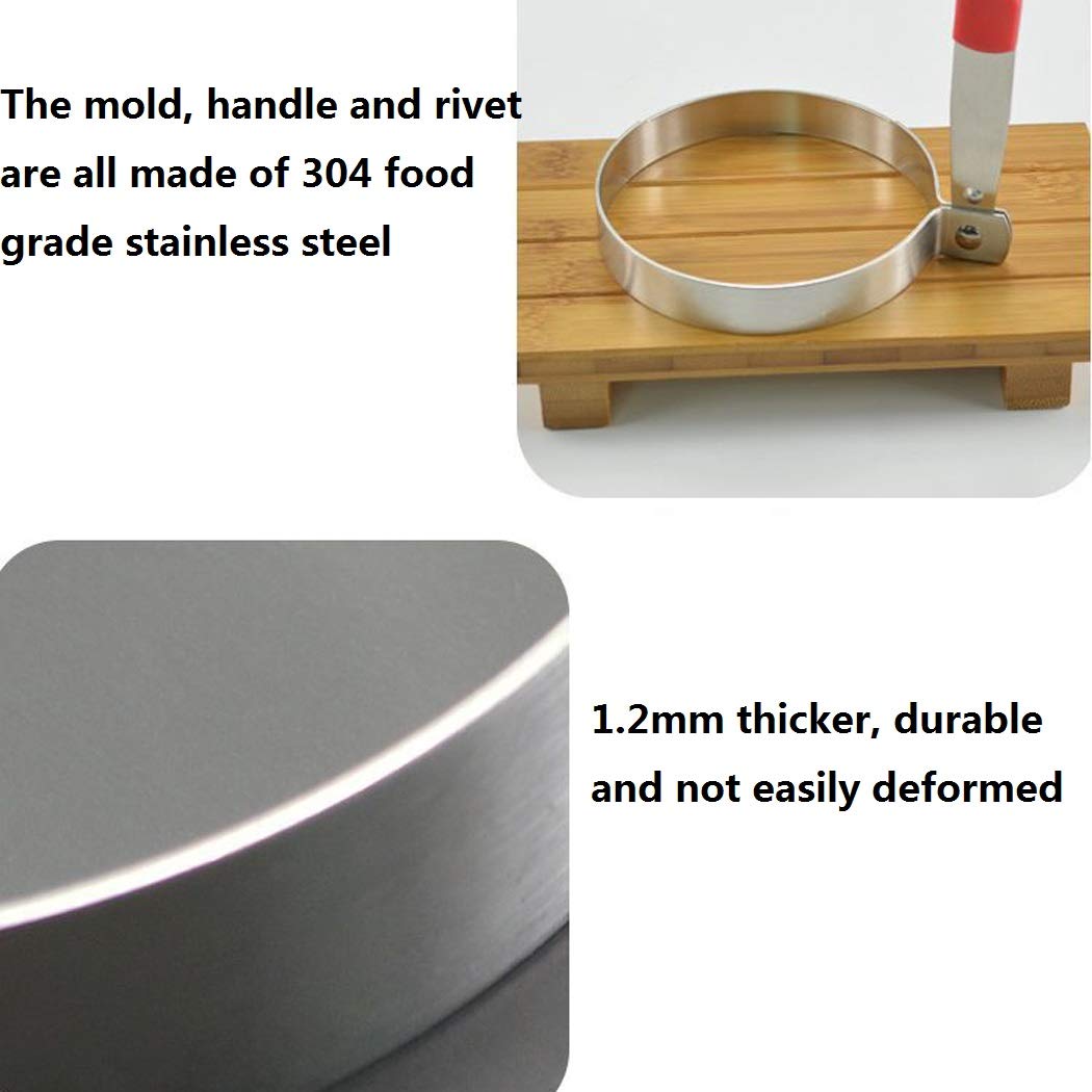 3-Piece Non-Stick Egg Frying Rings Set - Perfect Egg Molds for Cooking, Breakfast & Pancakes - Ideal for Sunny Side Up Eggs, Sandwiches & Burgers - BPA-Free Kitchen Tools for Perfect Round Eggs Every Time