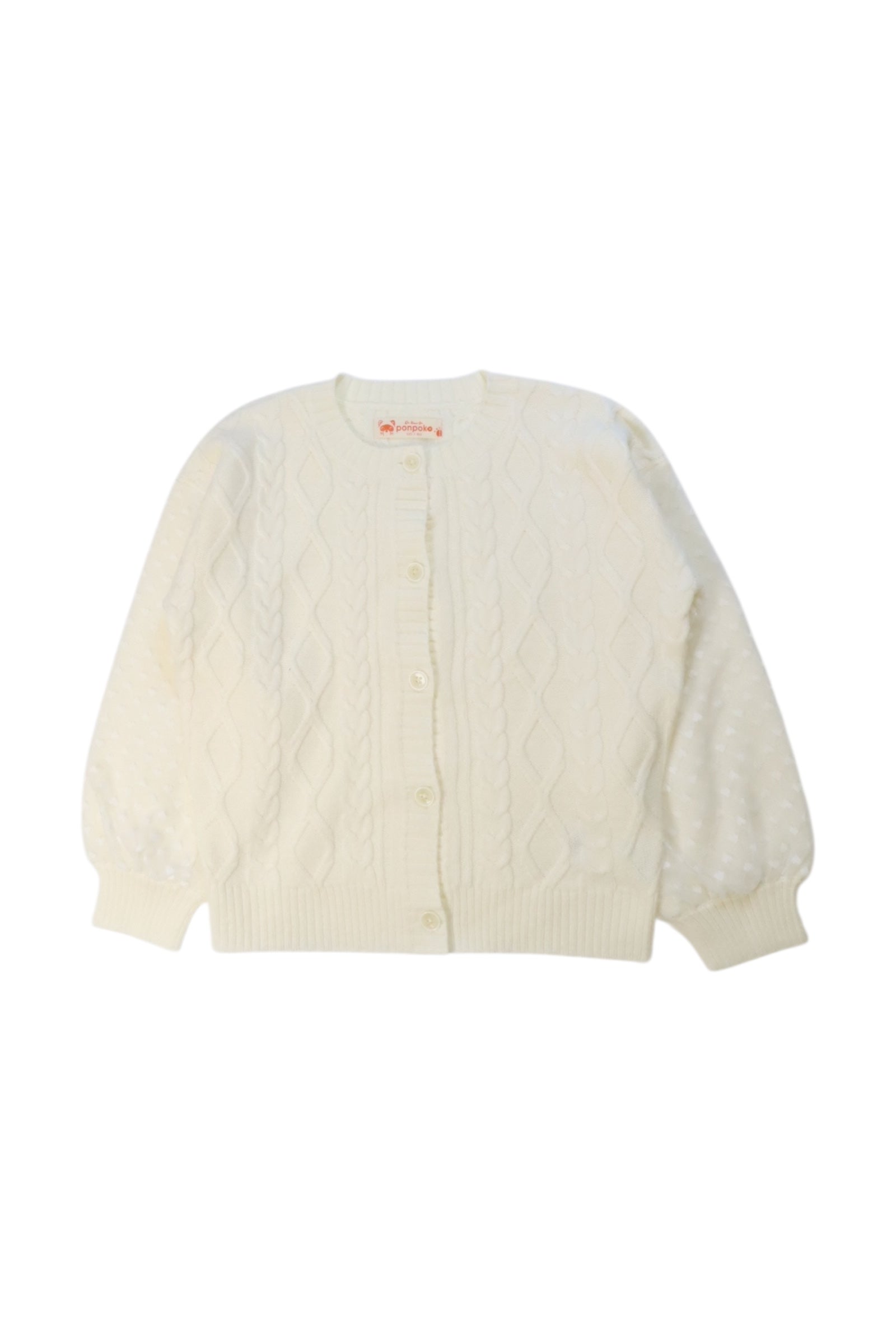 Ponpoko Cardigan for Girls 5T - Soft & Cozy Knit Sweater for Kids - Perfect for School, Playdates & Fall Outfits