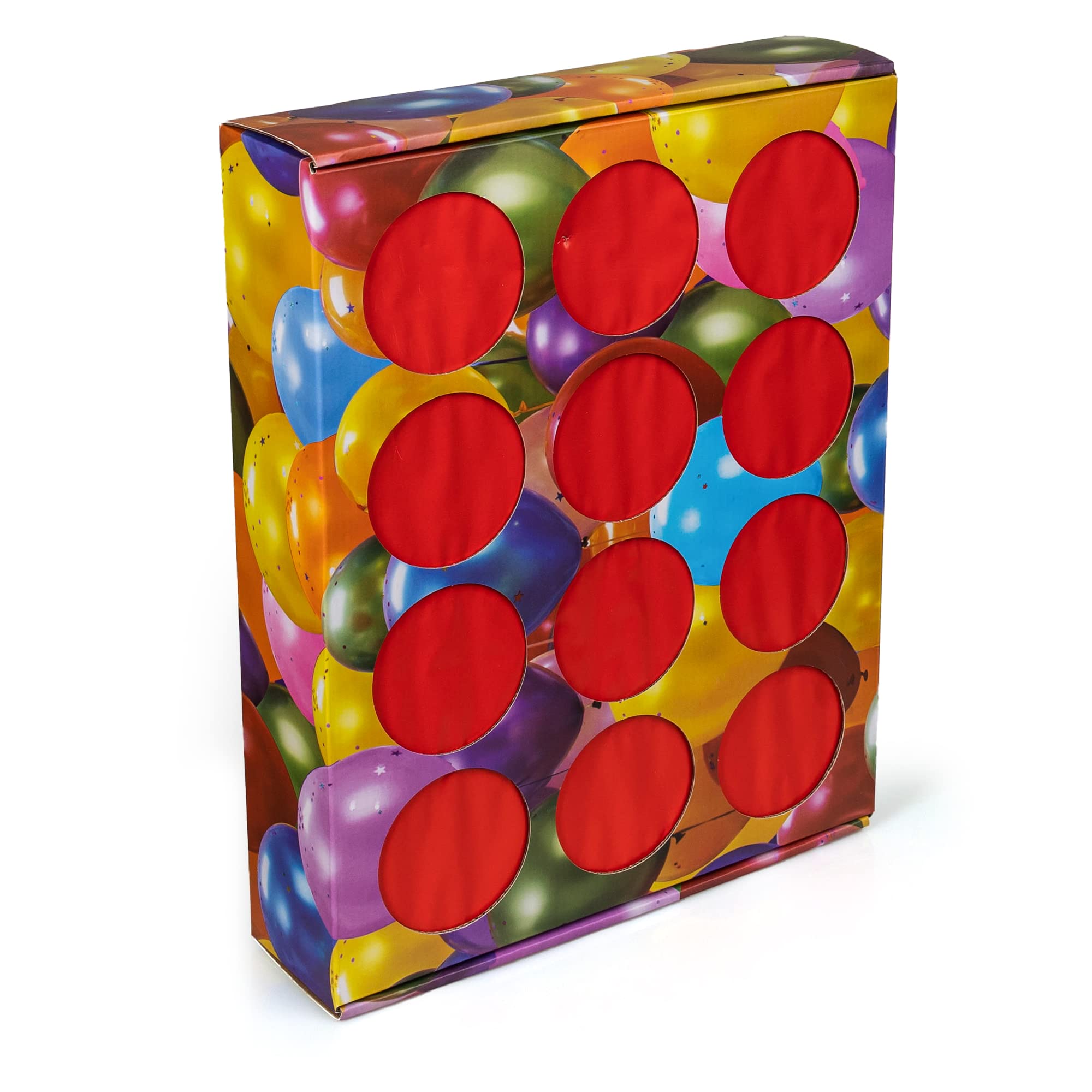 Prize Party Punch Box Game with 2 Paper Board Inserts & 12 Compartments - Fun Reward Incentive for School Teachers, Parents, Birthdays & Holidays - Perfect for Classroom Rewards, Party Games & Special Events (Punch-Box-LB)