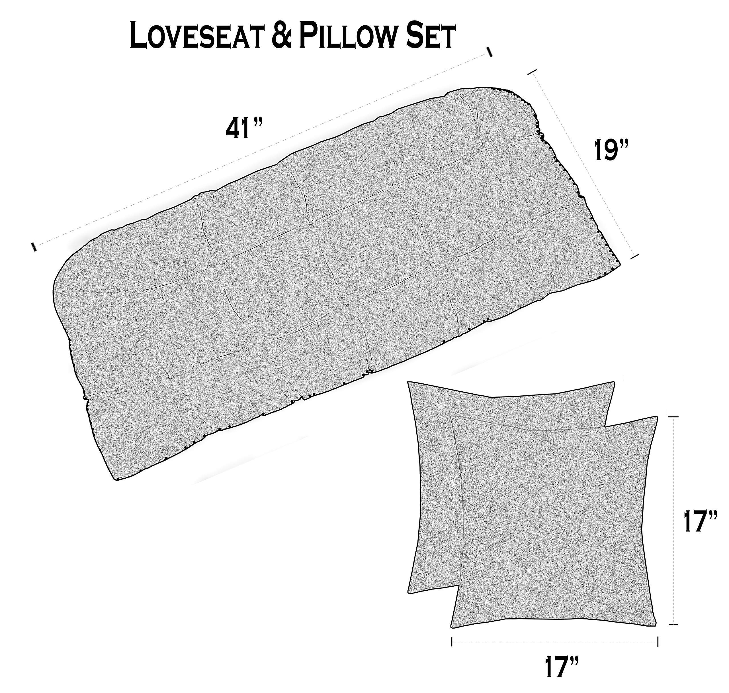 RSH DECOR Indoor/Outdoor Wicker Loveseat with 41