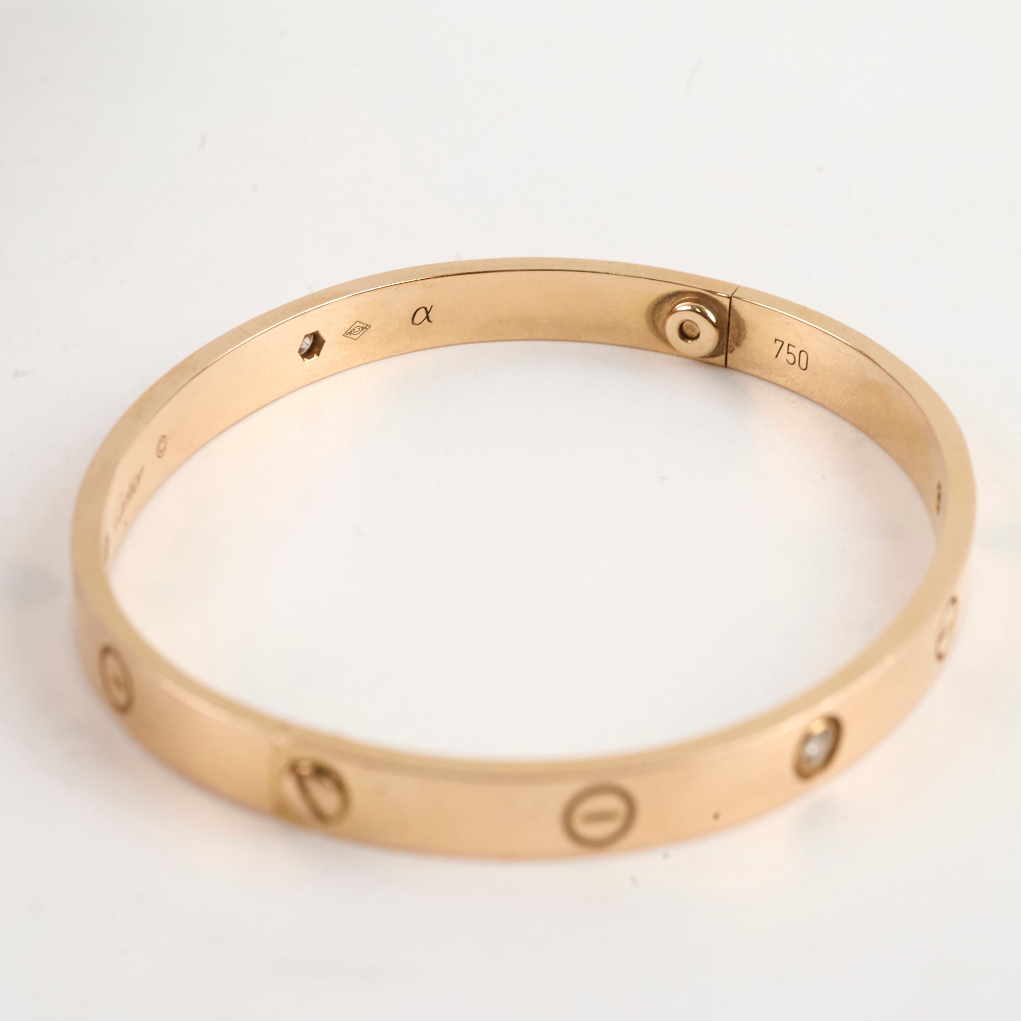 Cartier Love Bracelet 18K Pink Gold with 4 Diamonds - Size 19 for Women | Luxury Jewelry Gift for Anniversary, Valentine's Day & Special Occasions