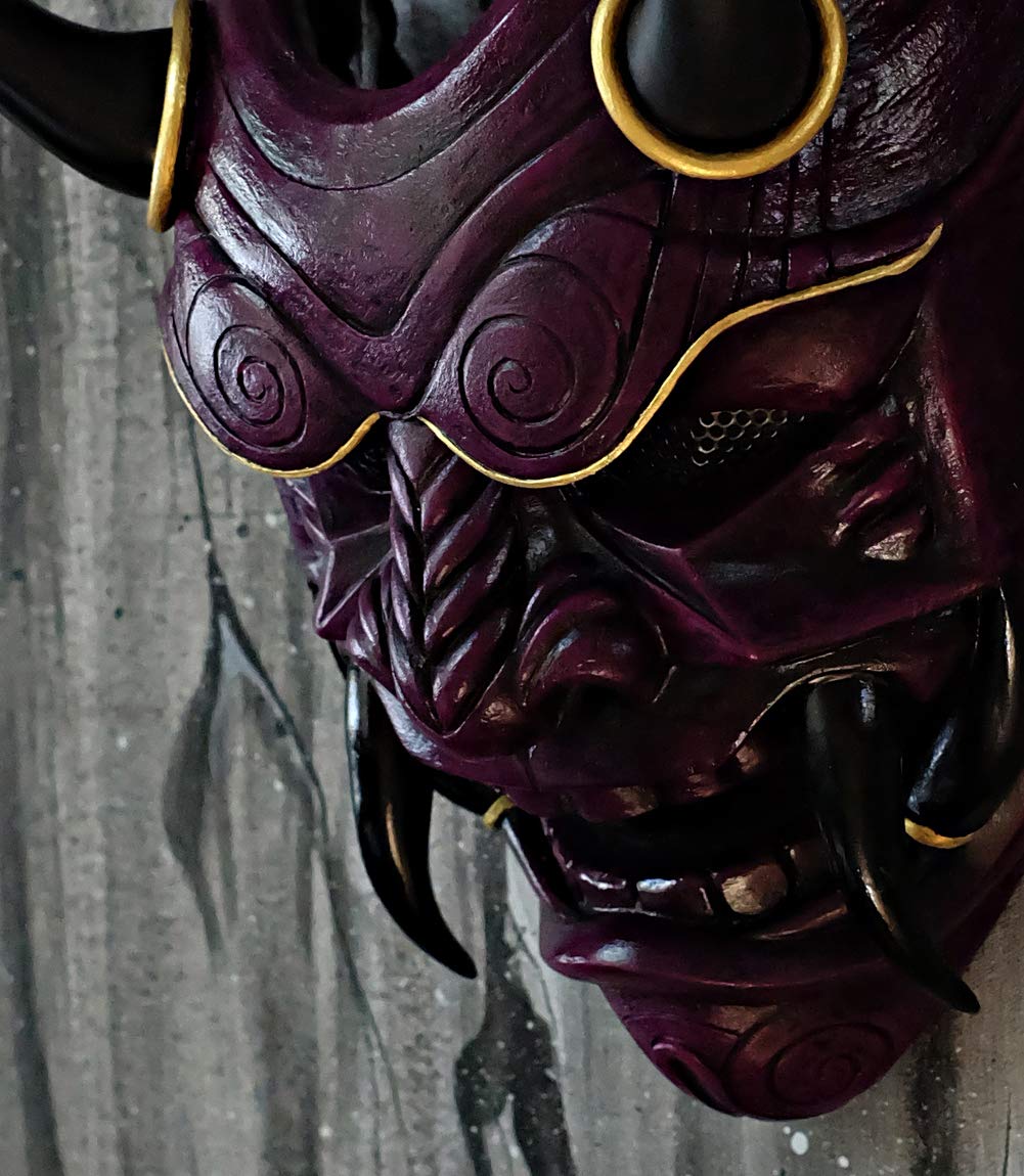 Samurai Demon Oni Airsoft Mask - Full Face Protection for BB Guns, Tactical Cosplay & Halloween Costume - Ninja Warrior & Evil Character Roleplay (Model DA08) - Perfect for Airsoft Battles, Cosplay Events & Themed Parties