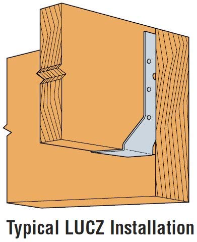 100 Pack Simpson Strong Tie LUC210Z 2x10 Economy Standard Joist Hanger with Concealed Flange - Z-Max Coating for Outdoor Use - Perfect for Deck Building, Floor Framing, and Wood Construction Projects