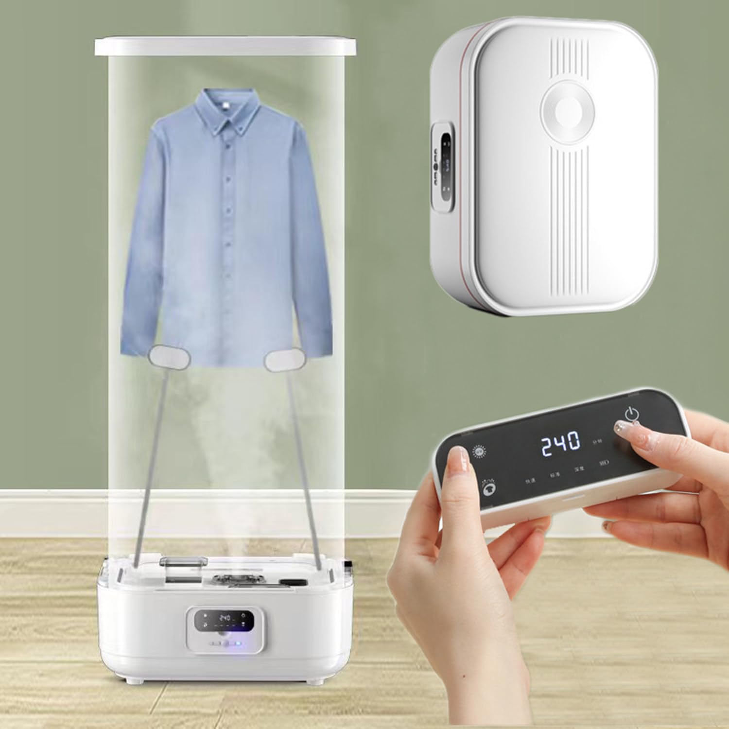 Portable Electric Dryer & Automatic Ironing Press - Fast Drying Steam with Adjustable Timer for Home & Travel | Perfect for Clothes, Linens & Delicates