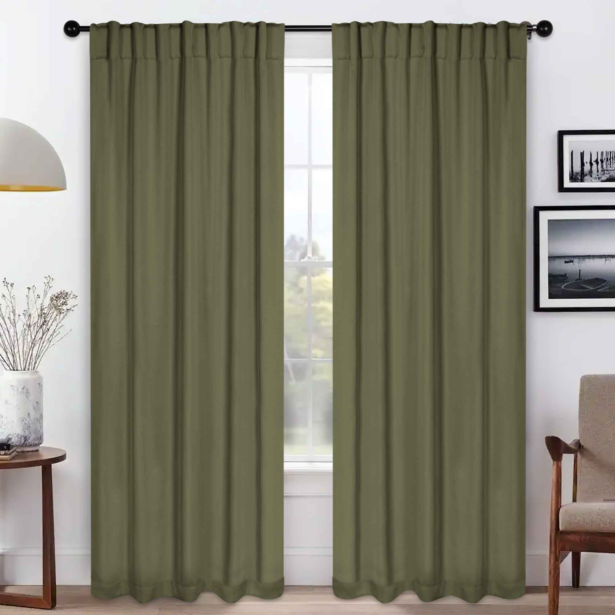 Premium Blackout Curtains for Bedroom - Solid Room Darkening Thermal Insulated Drapes with Back Tabs (Set of 2 Panels) - Perfect for Home Theater, Nursery & Light Sleepers