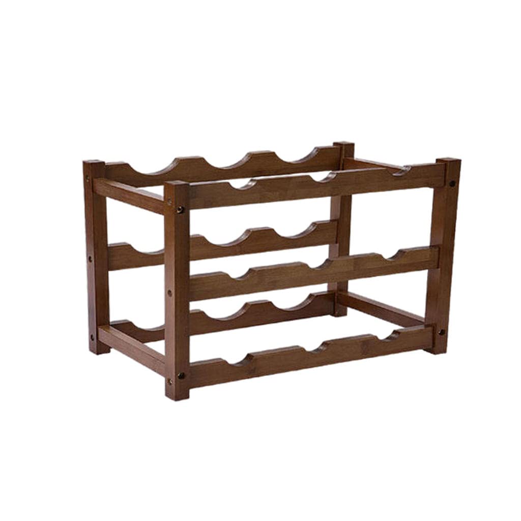 Baoblaze 3-Tier Wooden Wine Rack - Space Saving Wine Bottle Holder for Kitchen, Bar, Dining Room & Home Decor - Perfect for Storing Red, White & Sparkling Wines