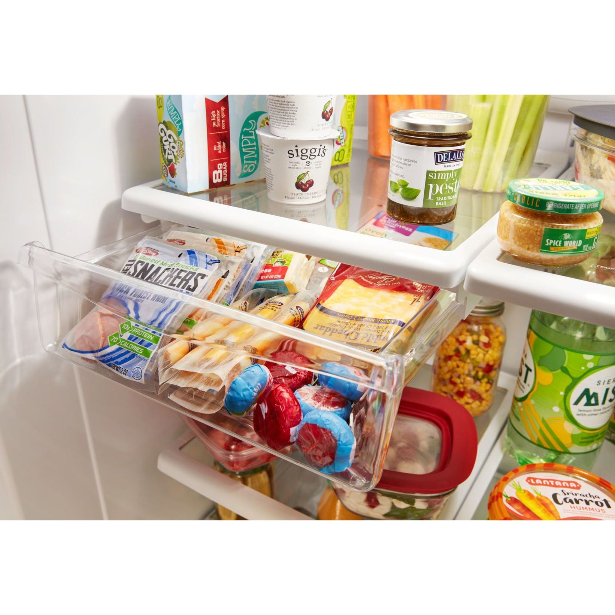 Whirlpool WRB322DMHV 36-Inch Bottom Freezer Refrigerator - Black Stainless Steel, Energy Star Certified, Spacious Storage for Kitchen & Home