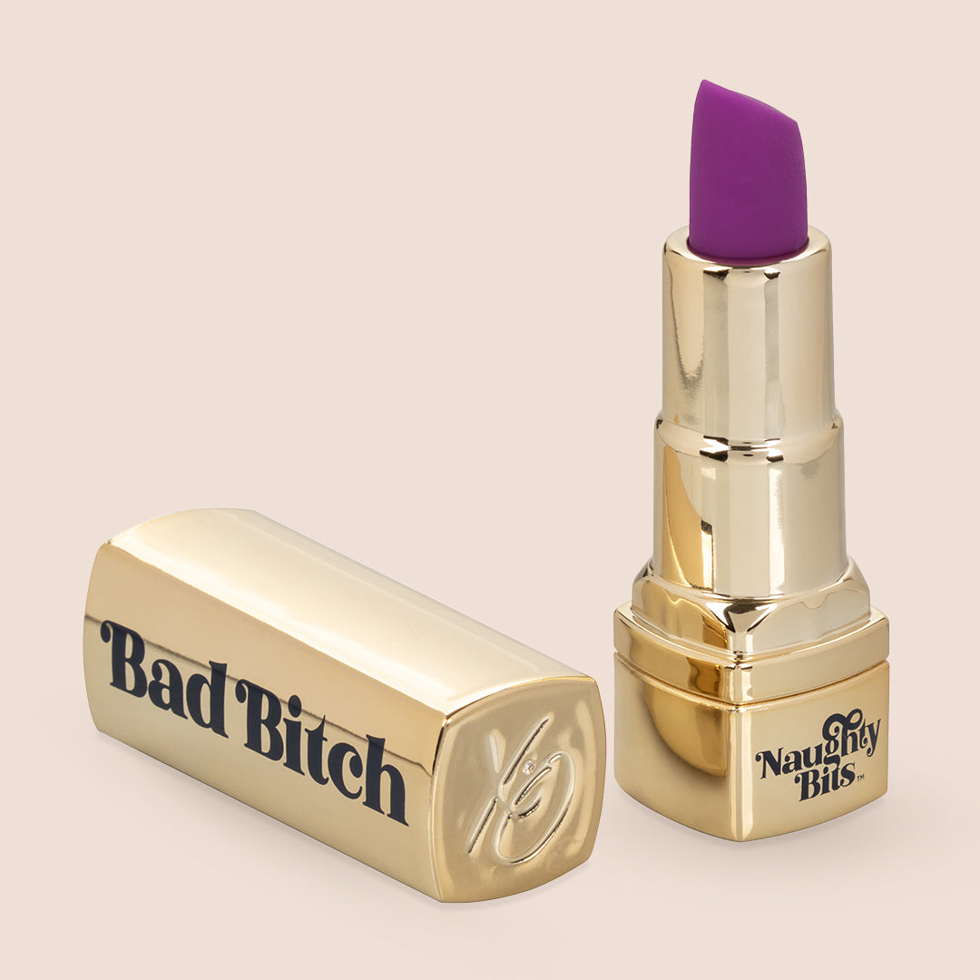 Naughty Bits™ Bad Bitch™ Lipstick Vibrator - Discreet Bullet Vibrator for Women, Powerful Mini Vibrating Massager for Clitoral Stimulation & G-Spot Play - Perfect for Travel, Date Night & Solo Pleasure