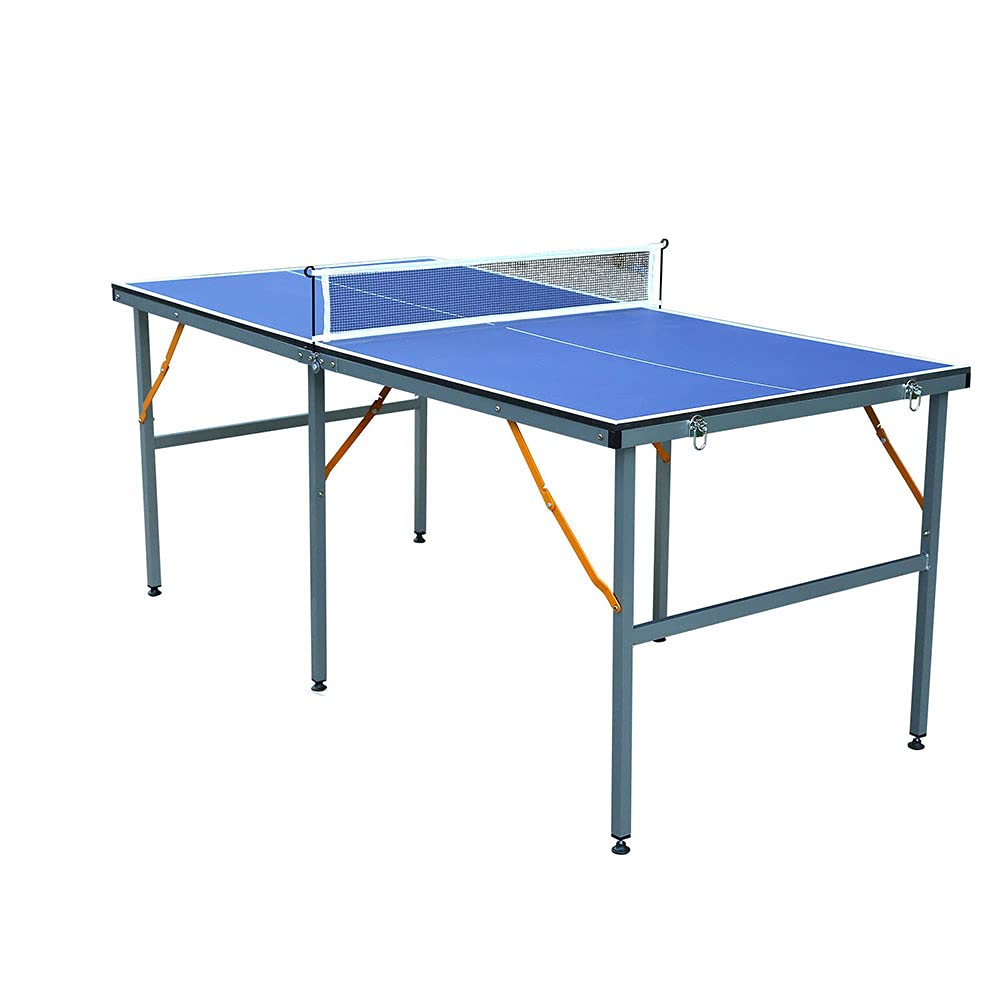 6ft Foldable Ping Pong Table Set - Portable Indoor/Outdoor Table Tennis with Net, 2 Paddles & 3 Balls - Perfect for Home, Office, Backyard & Party Games