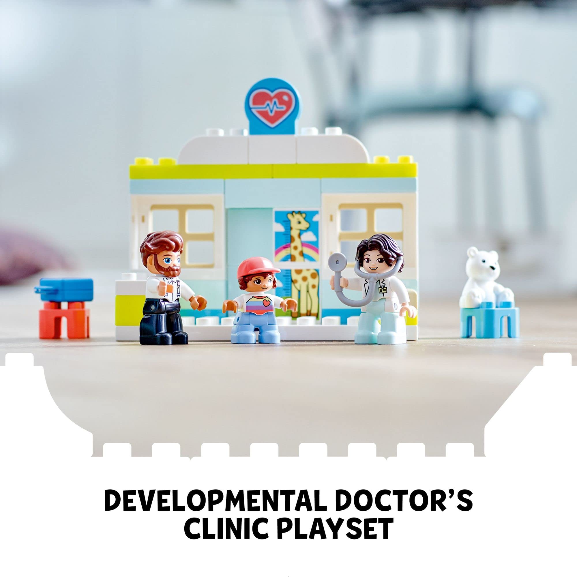 LEGO DUPLO Doctor Visit 10968 Building Set - Educational Toy for Toddlers Ages 2+ with Doctor, Father & Child Figures | Pretend Play, Early Learning & Development Gift for Boys & Girls | Perfect for Preschool Roleplay & Parent-Child Bonding