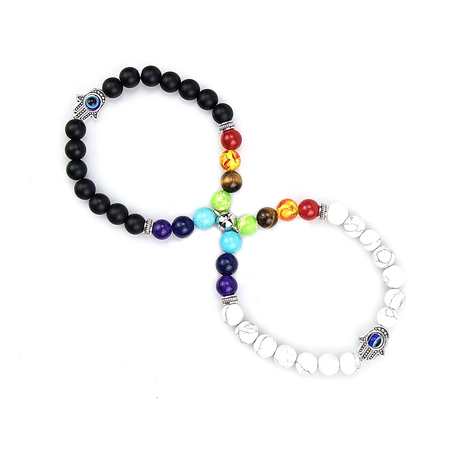 **LUOKIFUR Magnetic Couples Bracelets - King & Queen Crown Matching Bracelets for Men & Women, Romantic Gifts for Anniversaries, Valentine's Day & Couple Bonding**