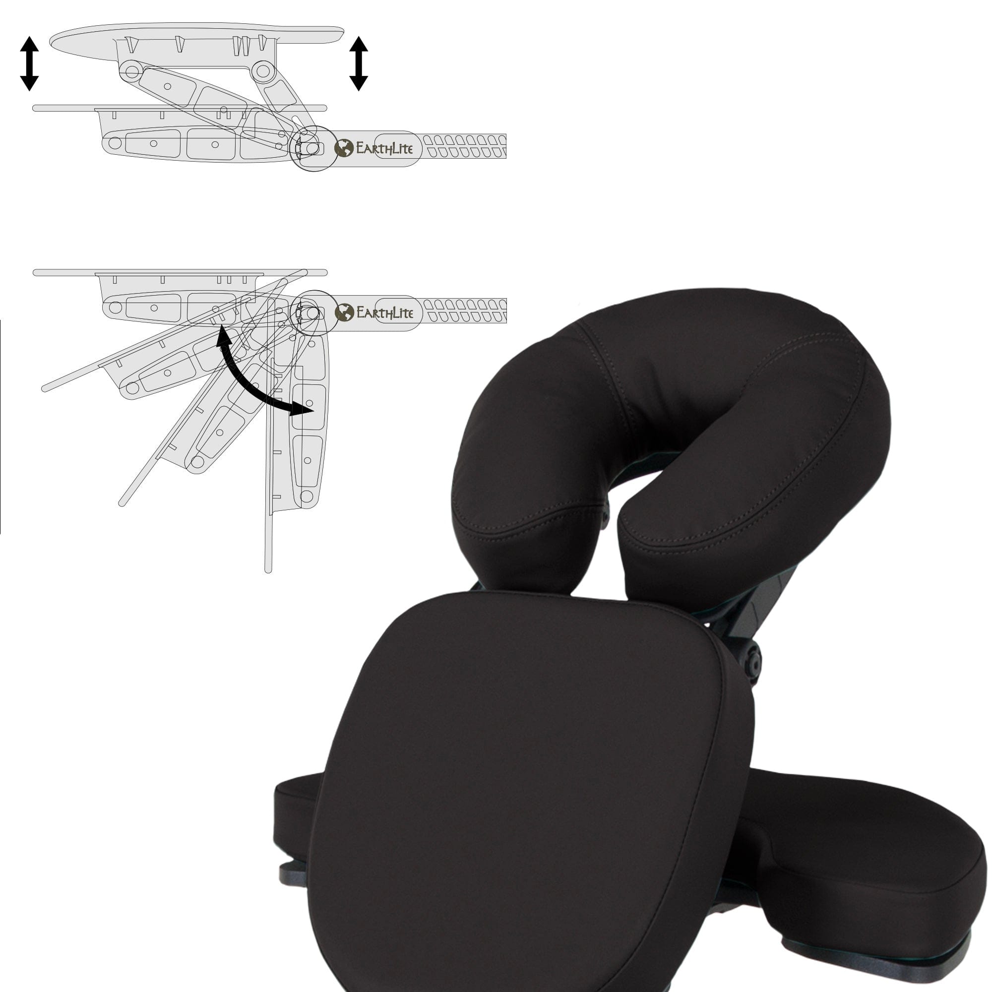 Avila II Professional Tattoo Chair - Adjustable Hydraulic Tattoo Artist Stool with Armrest & Headrest - Perfect for Tattoo Studios, Body Art Shops & Piercing Parlors